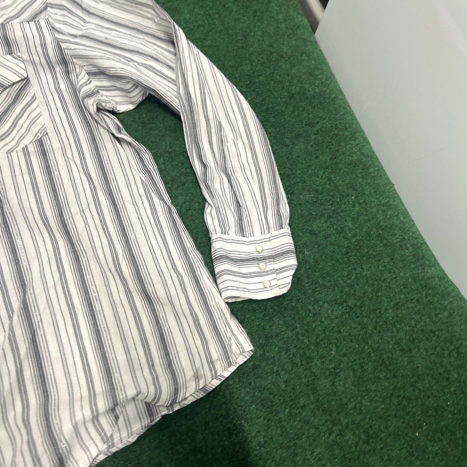 Wrangler Vintage Wrangler Mens XL Button Up Shirt Pearl Snap Vertical Stripe Western Size US XL / EU 56 / 4 - 3 Thumbnail