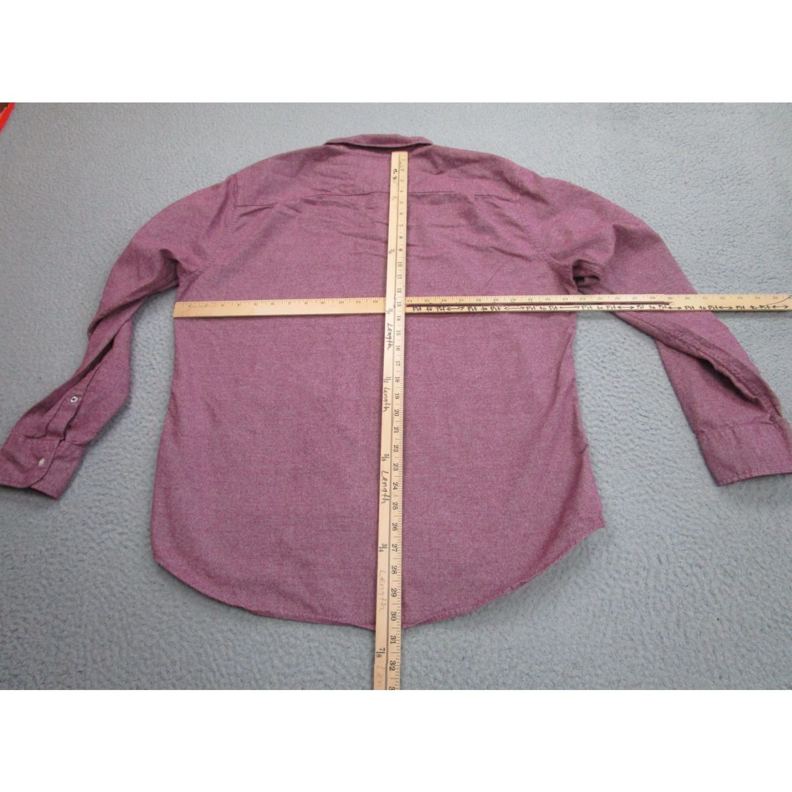 Bonobos Bonobos Shirt Mens XL Red Woven 100% Cotton Slim Fit Long Sleeve Button Up Size US XL / EU 56 / 4 - 6 Thumbnail