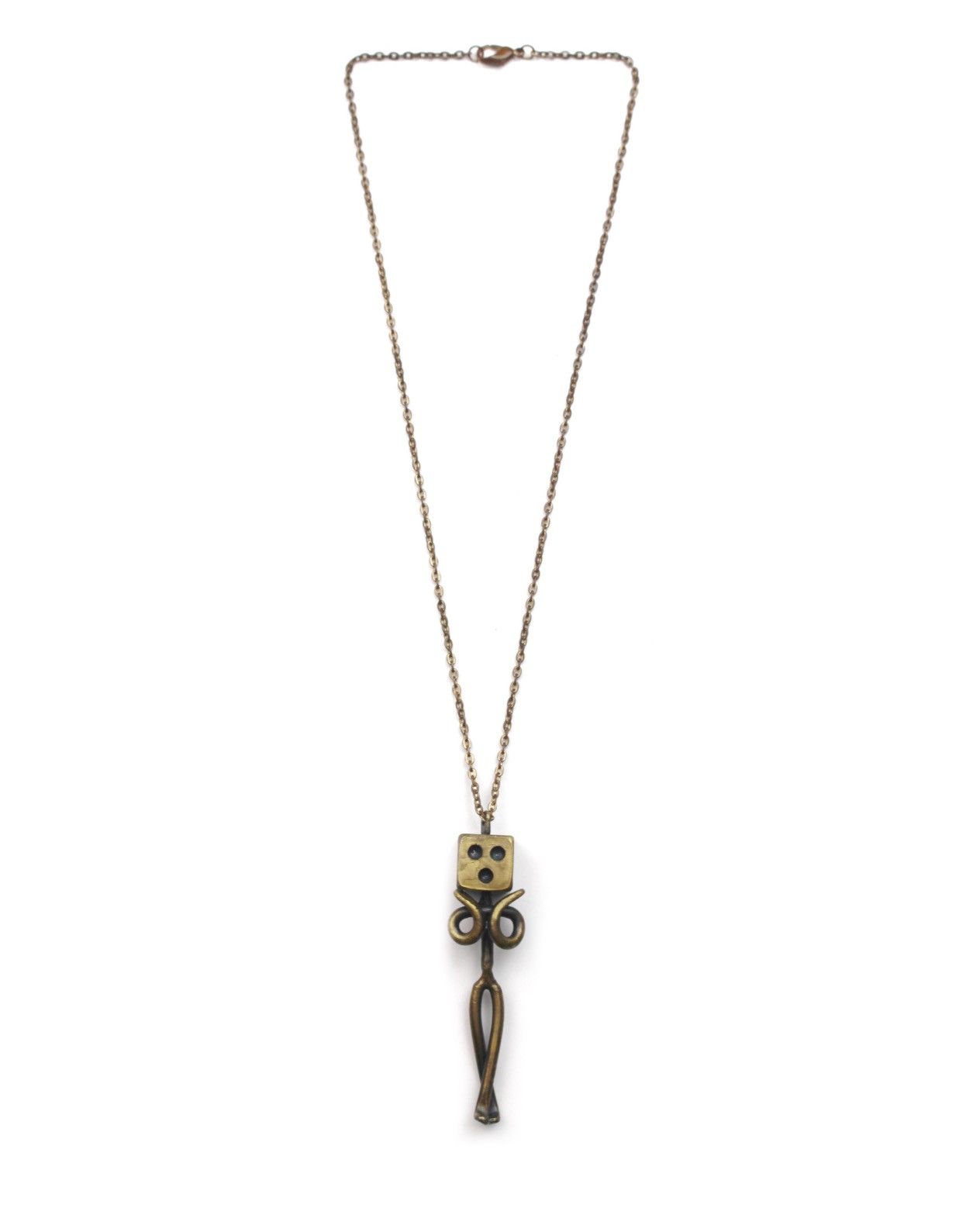 Hysteric Glamour 2000S JAPANESE MADE BRASS CUBE HEAD TOTEM NECKLACE Size ONE SIZE - 2 Thumbnail