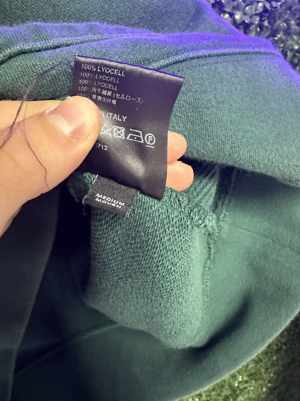 Amiri Amiri Leather Logo Forest Green Hoodie Size US M / EU 48-50 / 2 - 6 Thumbnail