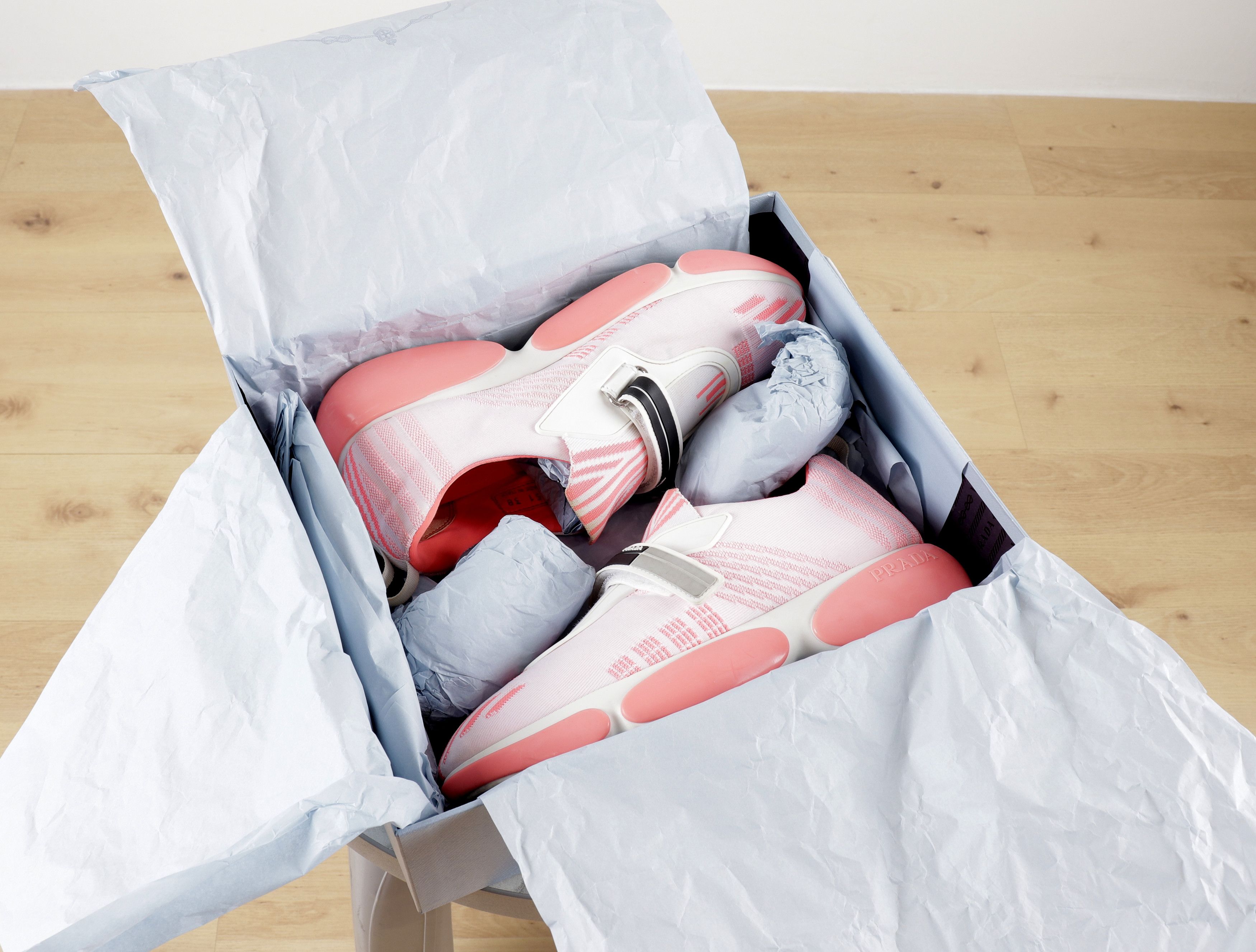 Prada Women's PRADA Cloudbust Pink Fabric Sneakers Size 38 Size US 8 / IT 38 - 3 Thumbnail