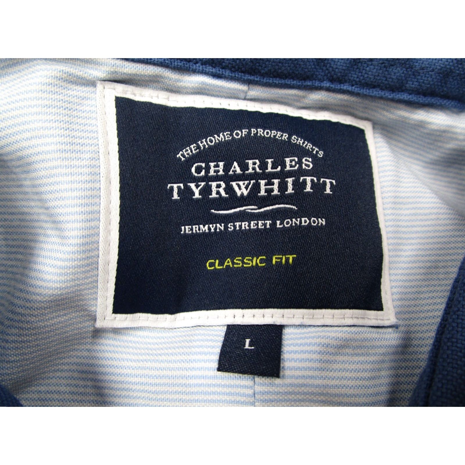 Charles Tyrwhitt Charles Tyrwhitt Dress Shirt Men Large Blue Classic Washed Oxford Long Sleeve Button-Down Classic Fit Size 42R - 2 Thumbnail