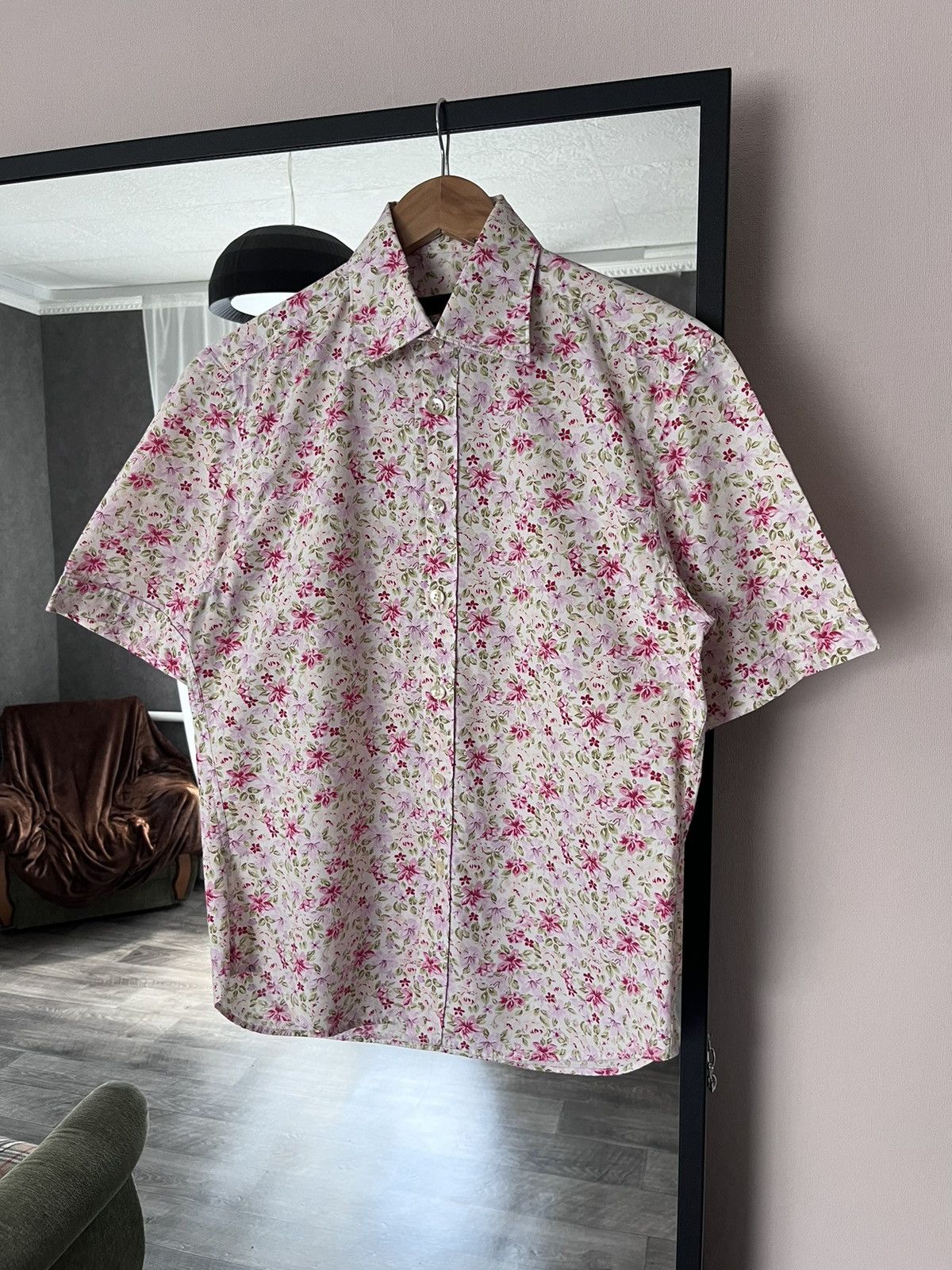 Allsaints Allsaints Flowered Hawaiian Summer Shirt Short Sleeve Flower Size US M / EU 48-50 / 2 - 2 Thumbnail