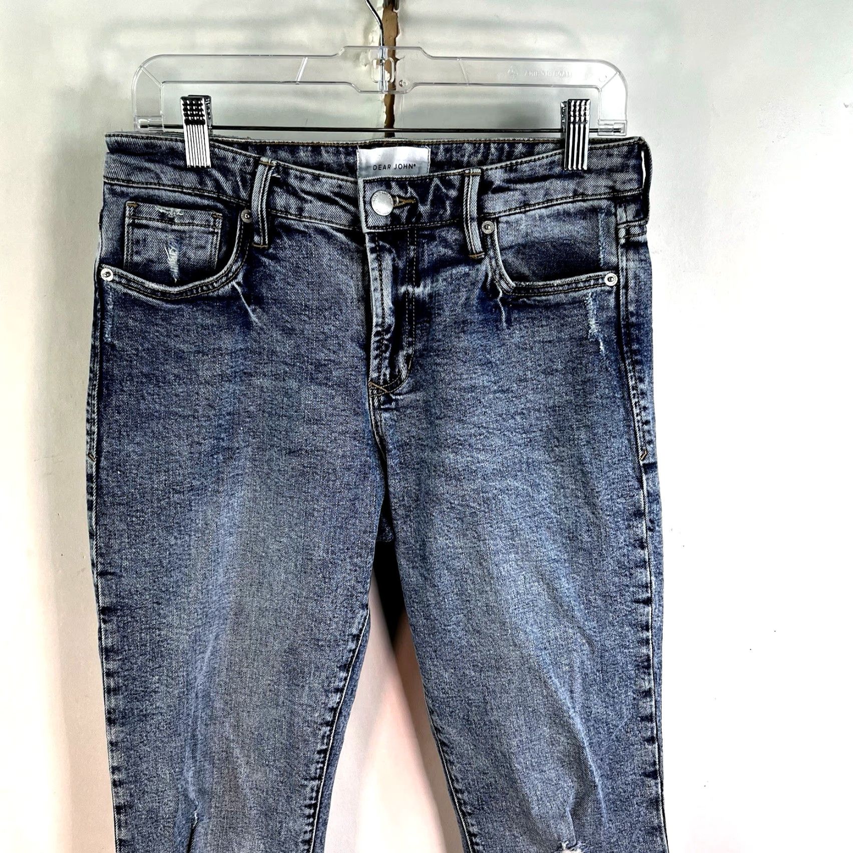 Denime VINTAGE Dear John Rosa Flam Le Flare Denim Jeans Women 28 Regular Pink Distressed 33 Inseam Mens? Wait. Size 28" / US 6 / IT 42 - 2 Thumbnail