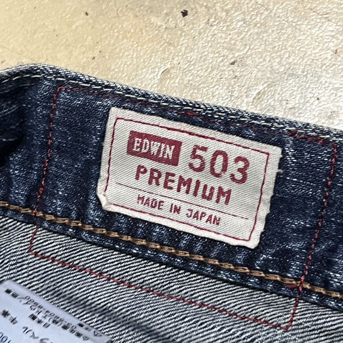 Edwin × Japanese Brand Edwin 503 Premium Made In Japan Distressed Denim Jeans Size US 33 - 8 Thumbnail