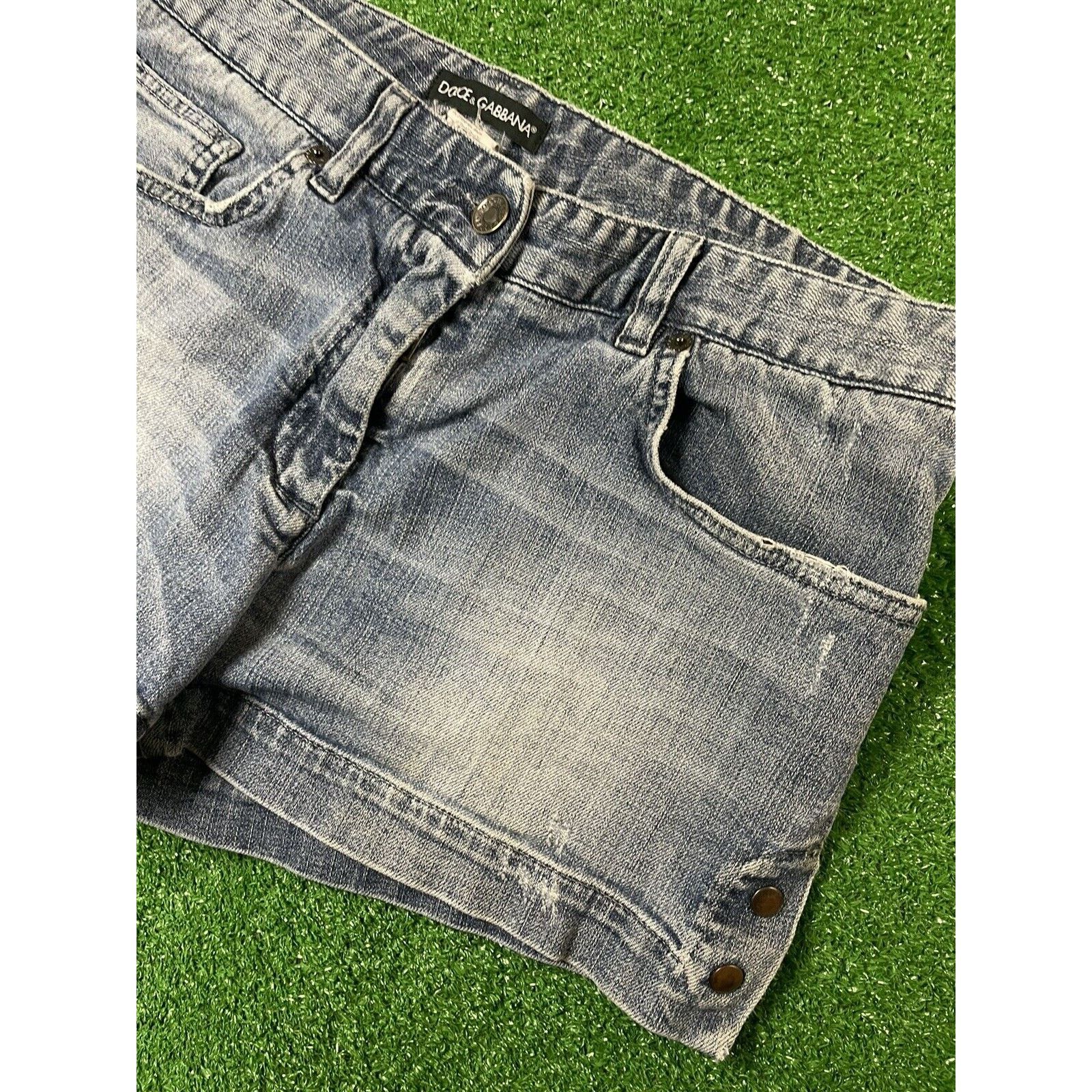 Dolce & Gabbana Denim Side Snap 32 X 3 Size 44 Jean Shorts