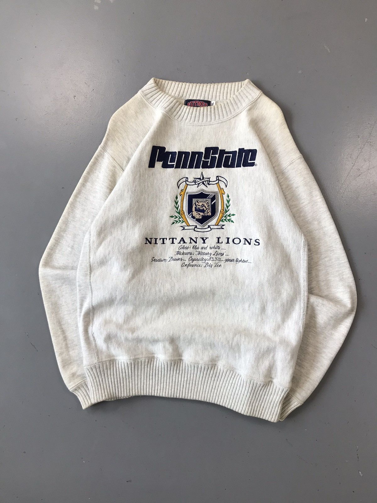 Nutmeg × Vintage Vintage 90s nutmeg nittany lions spell out crew neck Size US XL / EU 56 / 4 - 1 Thumbnail