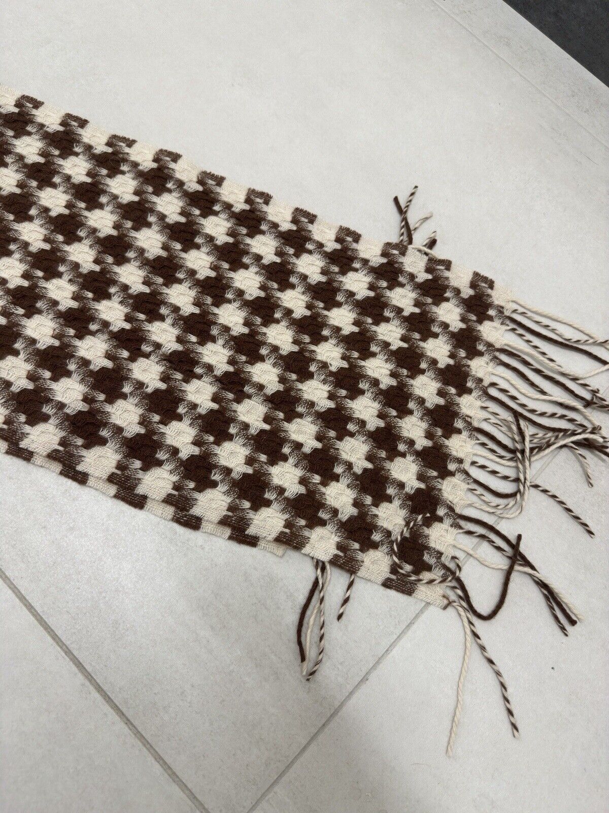 Trussardi Trussardi Wool Scarf Wraps Brown Beige 182x25 cm Size ONE SIZE - 7 Thumbnail