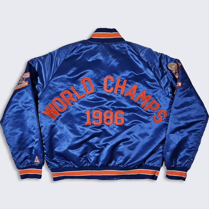 Vintage New York Mets Vintage 80s World Series Satin Bomber Jacket ...