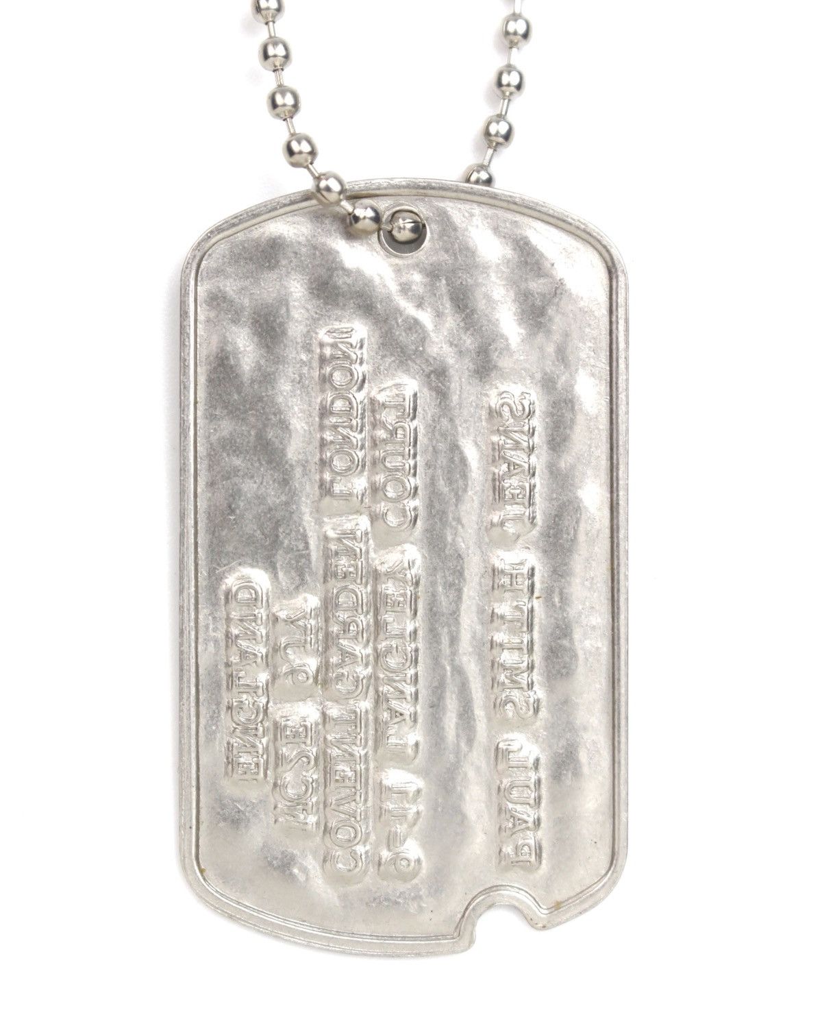 Paul Smith PAUL SMITH JEANS LONDON ADDRESS DOG TAG PENDANT NECKLACE Size ONE SIZE - 4 Thumbnail