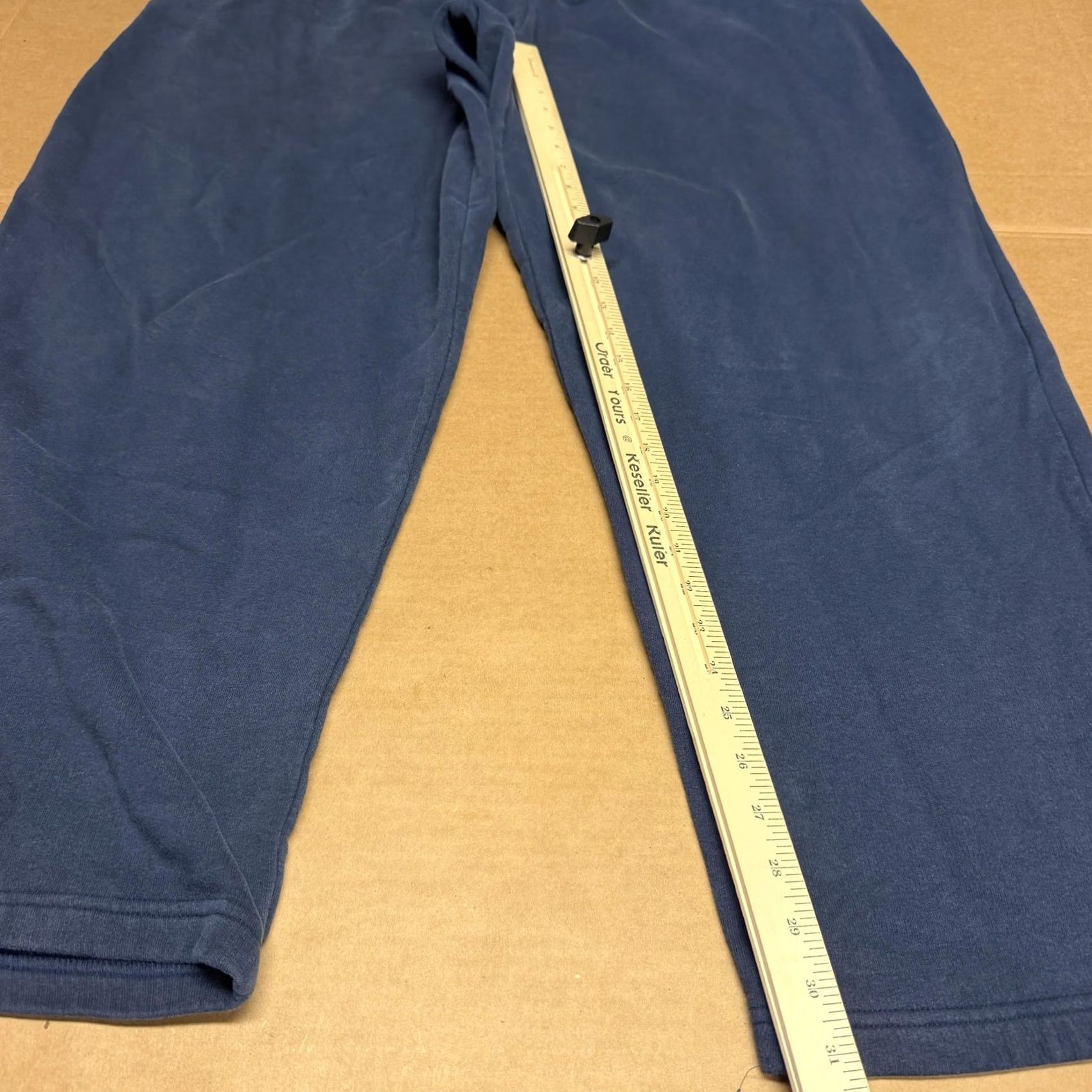 Nike Nike Mens 2XL Blue Fleece Sweatpants Elastic Waist Pockets Straight Leg Size US 39 - 5 Thumbnail