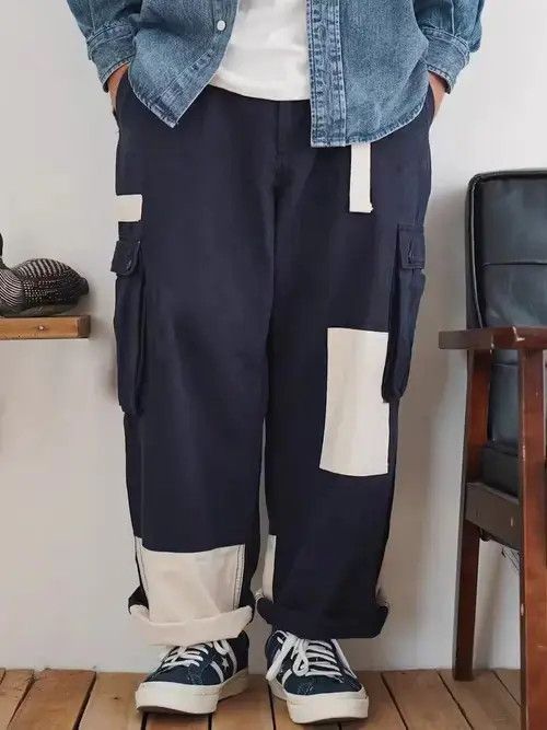 Japanese Brand 20AW Indigo Union Japan Navy Patchwork Worker Pants Size US 32 / EU 48 - 3 Thumbnail