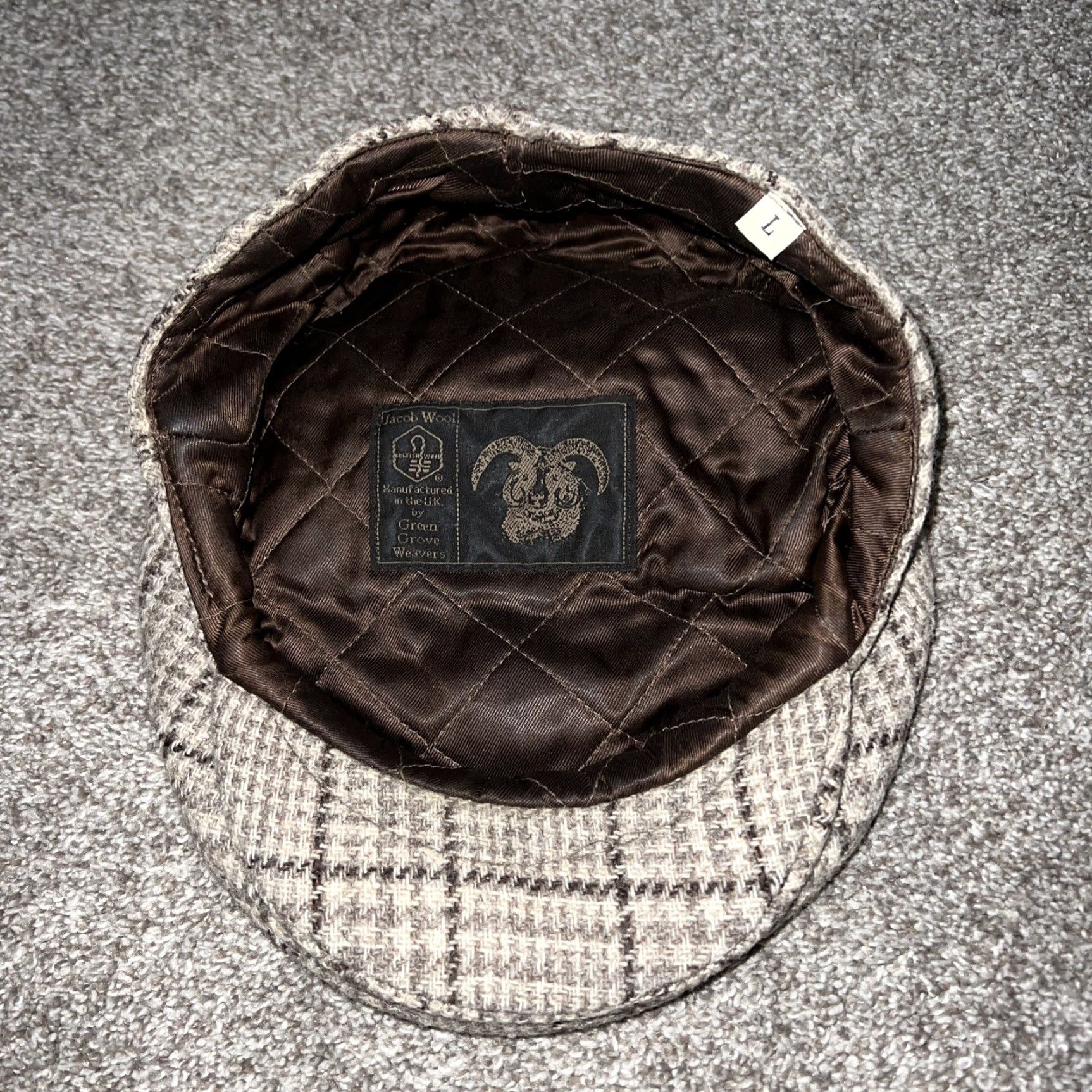 Vintage VINTAGE Jacob Wool By Green Grove Weavers Plaid UK Hat Size L Size ONE SIZE - 2 Thumbnail