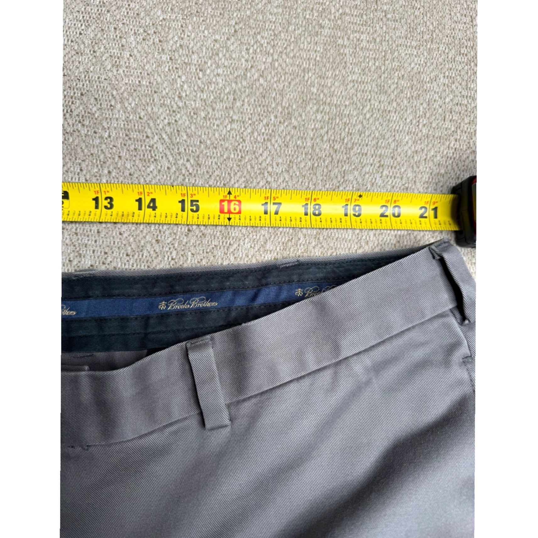 Brooks Brothers Brooks Brothers Advantage Chino Pants Mens 44x28 Gray Cotton Regular Straight Front Zipper Pocket Casual, Business, Workwear Mens Size US 44 / EU 60 - 6 Thumbnail