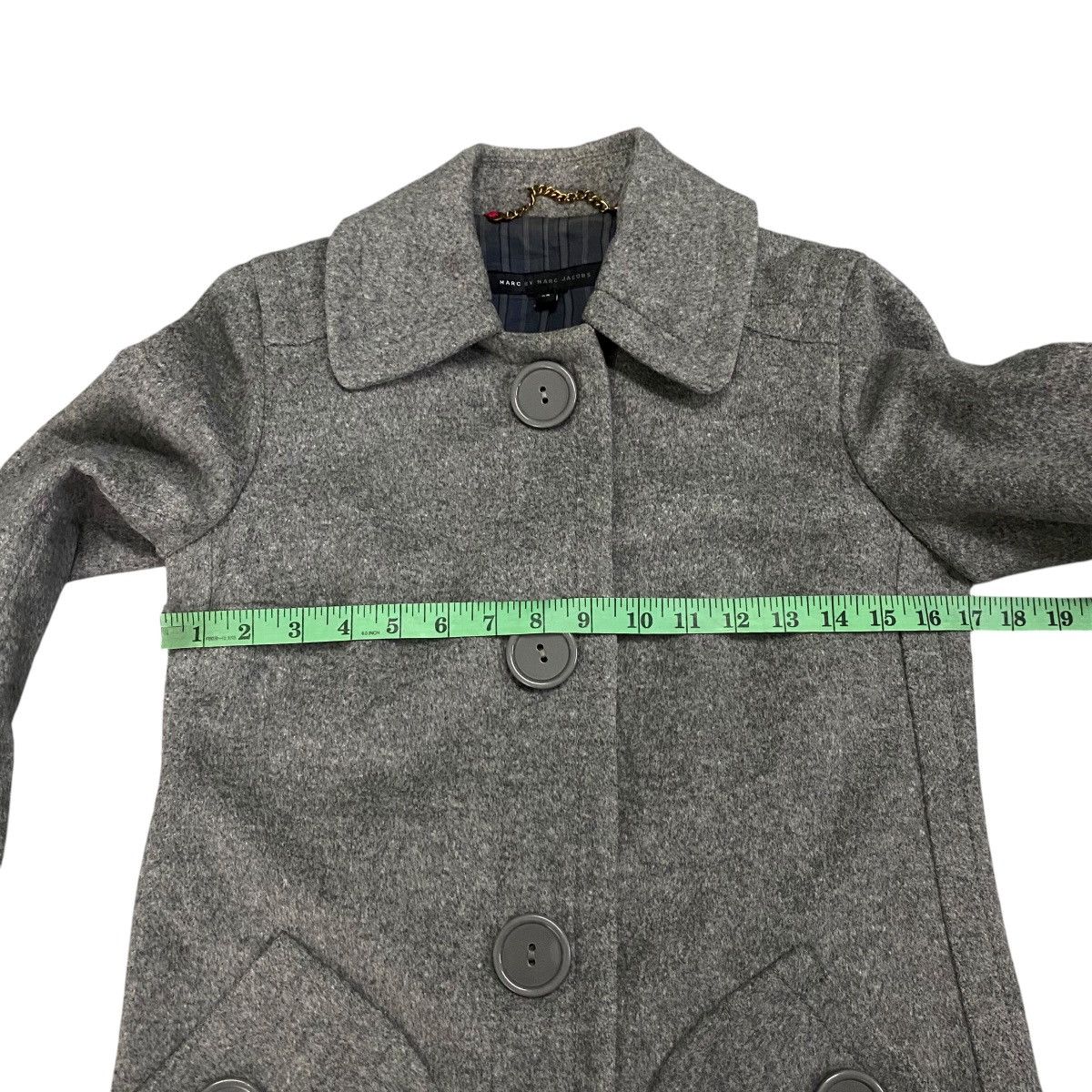 Marc Jacobs Marc By Marc Jacobs Wool Blend Coat XS Size Grey Colour Size XS / US 0-2 / IT 36-38 - 12 Thumbnail