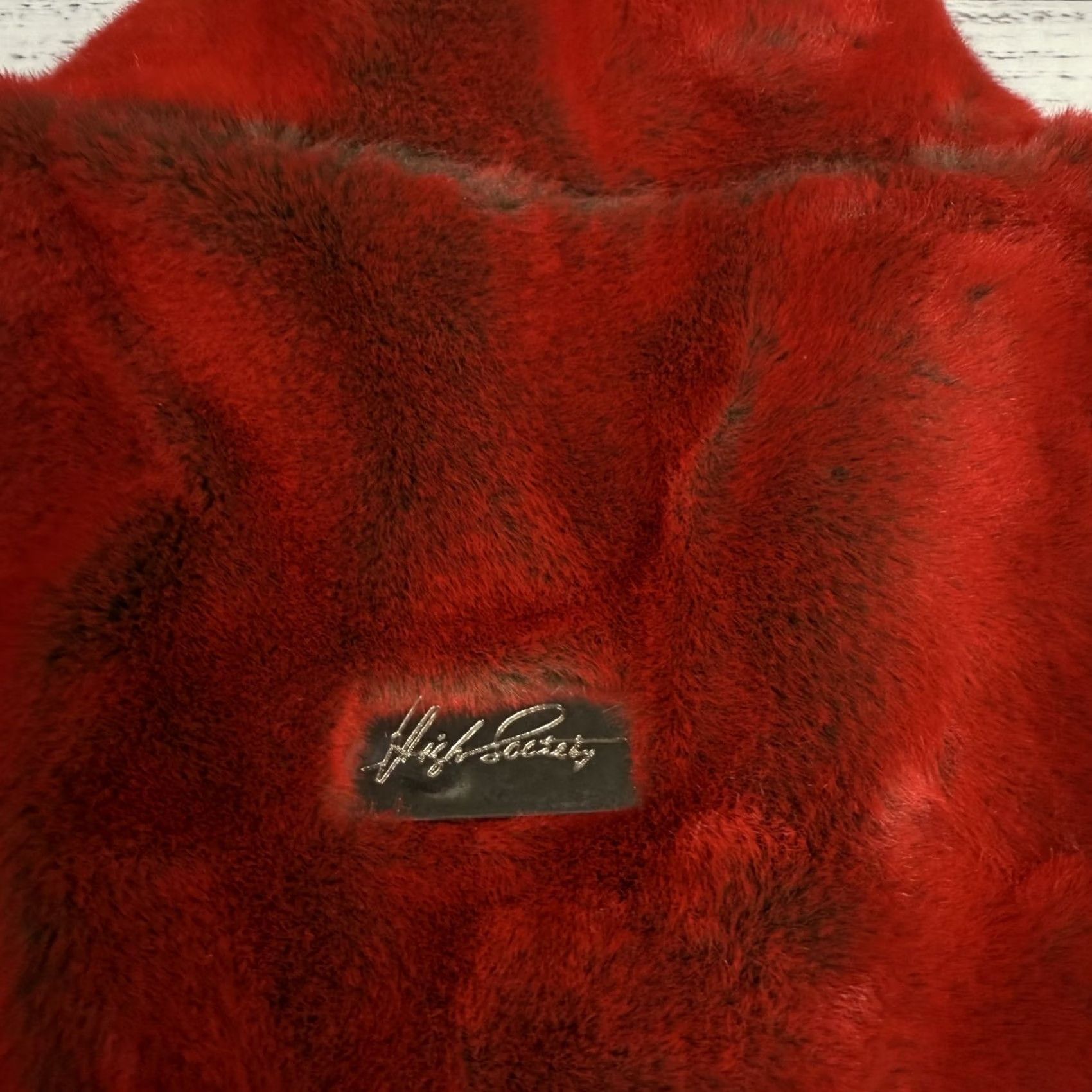 Vintage High Society by R.Engel Jacket Red Fleece Pullover Soft Plush Fuzzy Cozy Sz S Size S / US 4 / IT 40 - 7 Thumbnail