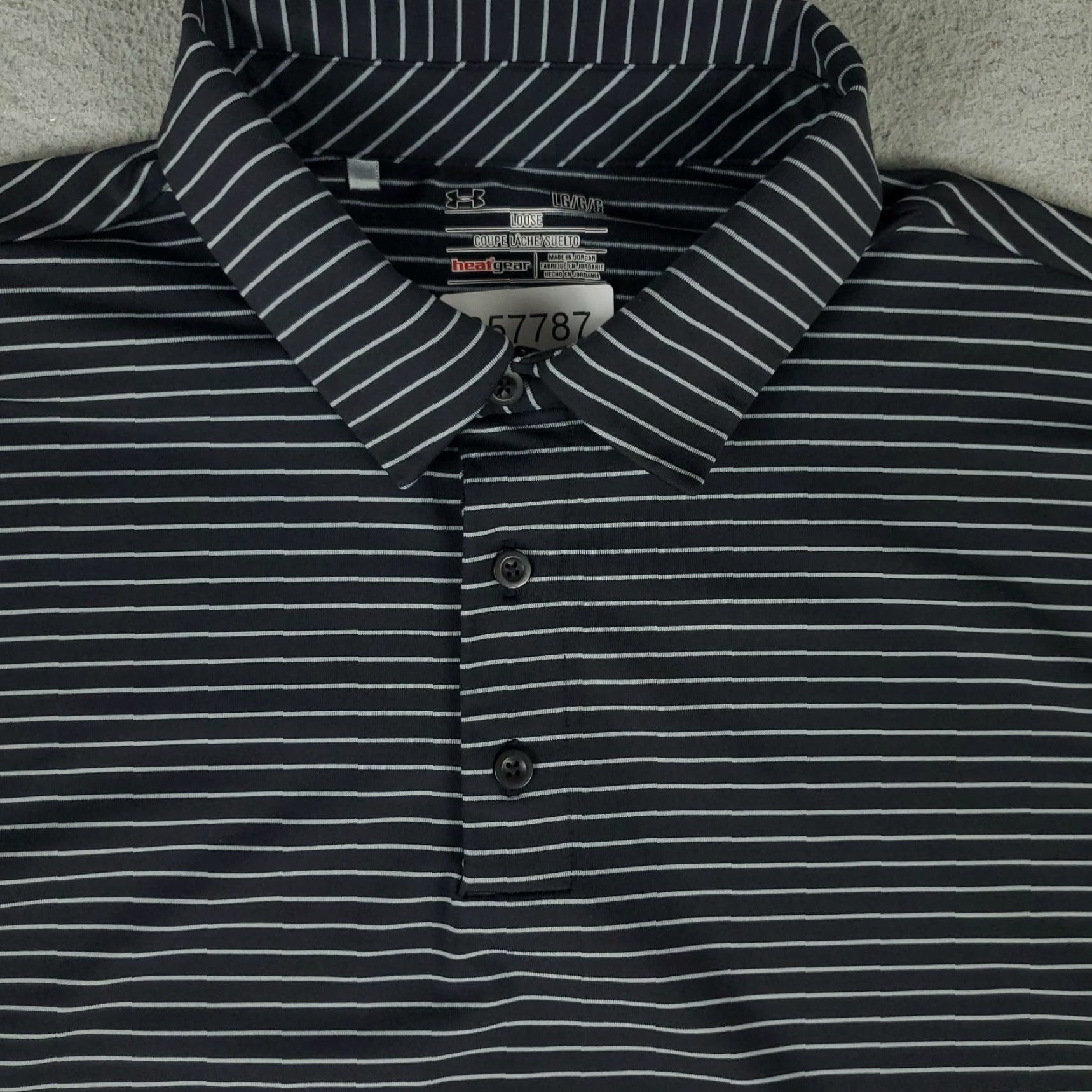 Under Armour Under Armour Shirt Mens Large Black Striped Polo Short Sleeve Golf Casual Size US L / EU 52-54 / 3 - 2 Thumbnail