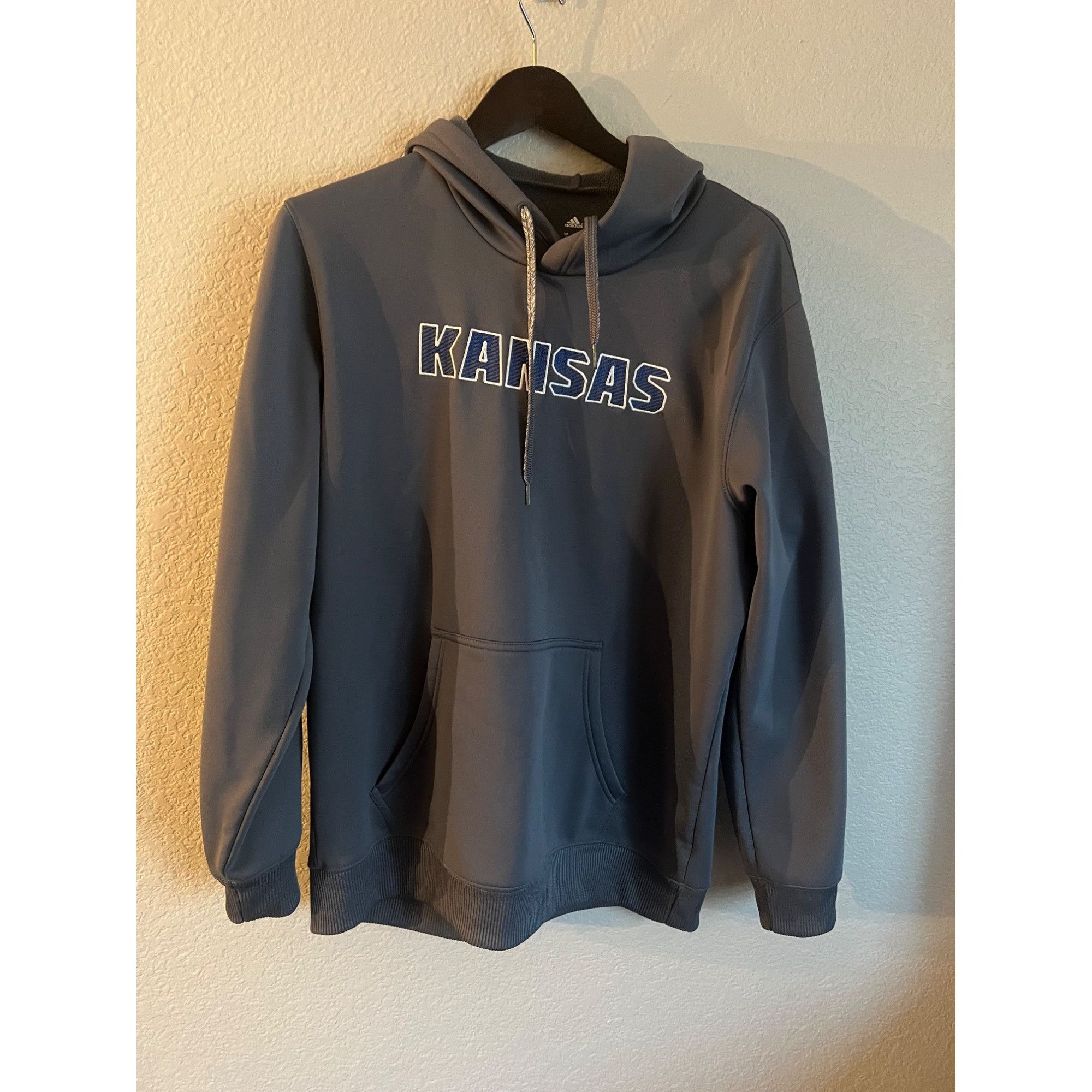 Adidas Adidas Kansas Jayhawks Fleece Pullover Hoodie - Size L Size US L / EU 52-54 / 3 - 1 Thumbnail