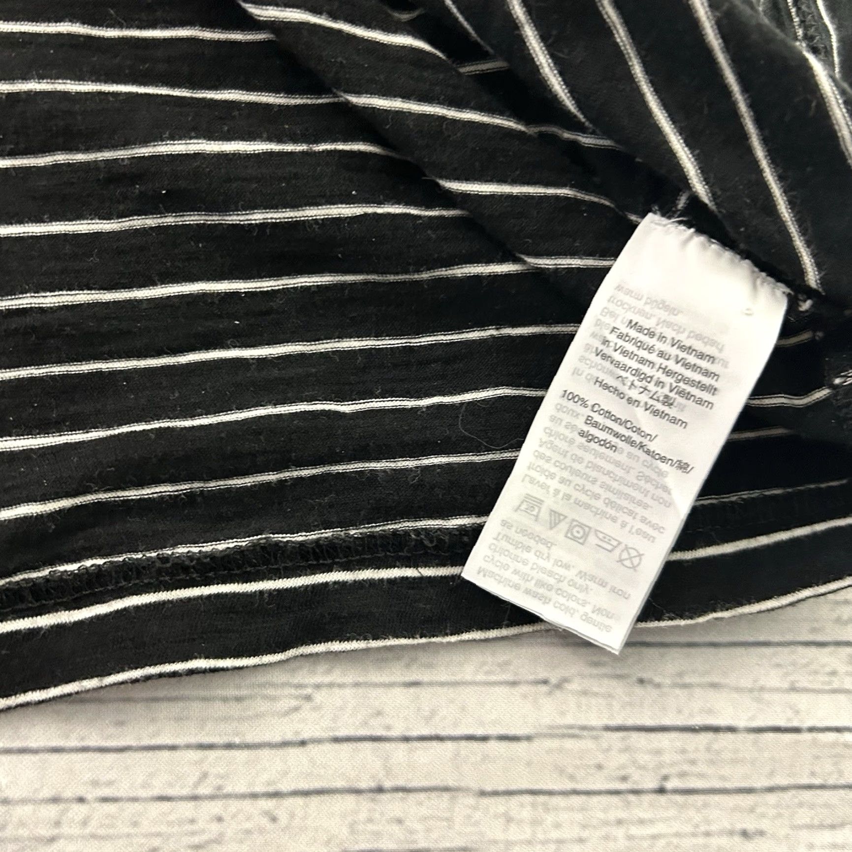 Madewell Madewell Short Sleeve T Shirt Black Womens Small Striped Cotton Top Classic Shirt Size S / US 4 / IT 40 - 5 Thumbnail
