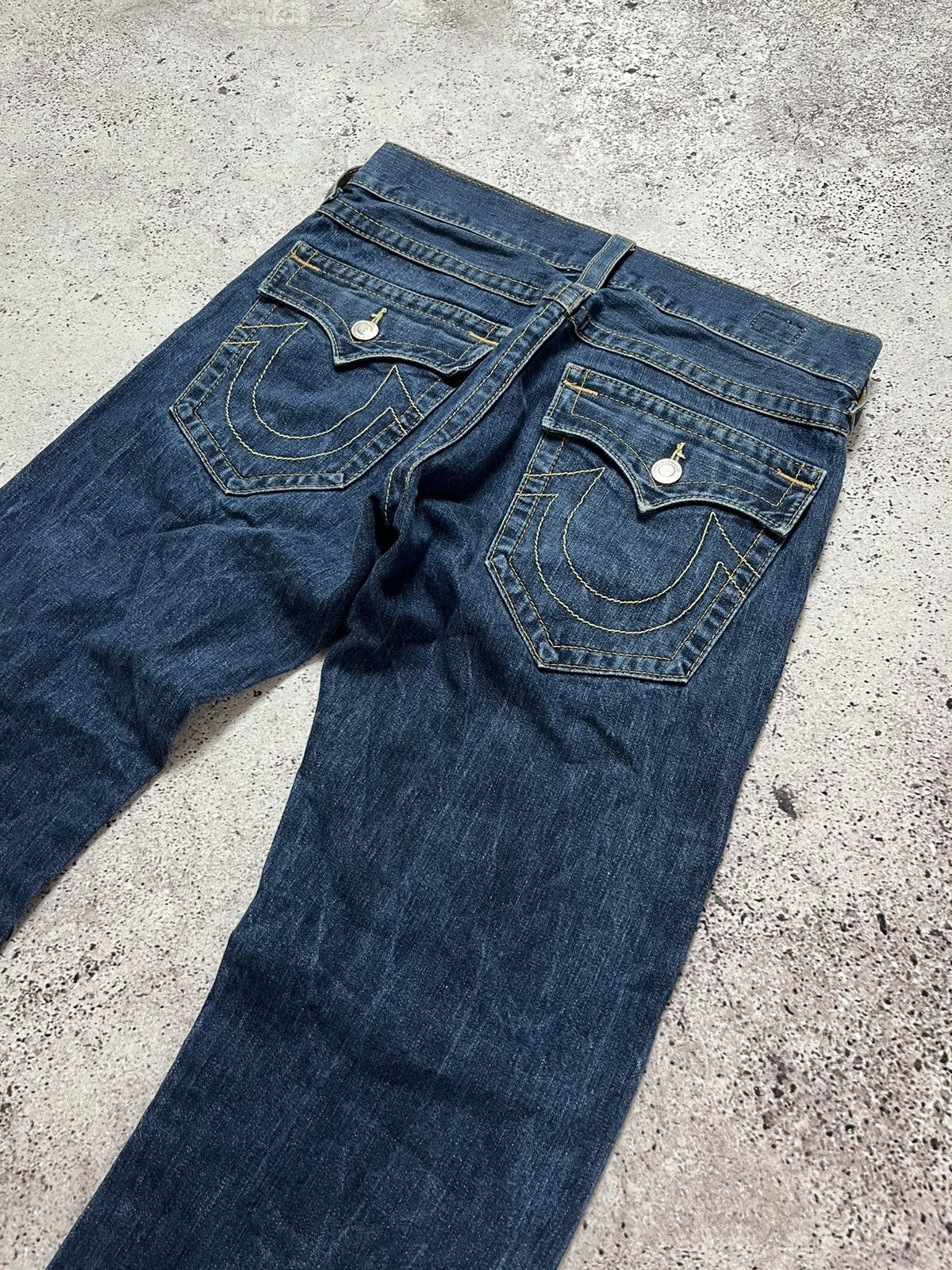 True Religion × Vintage VINTAGE TRUE RELIGION FLAP FADED RICKY SUPER DENIM JEANS Size US 32 / EU 48 - 2 Thumbnail