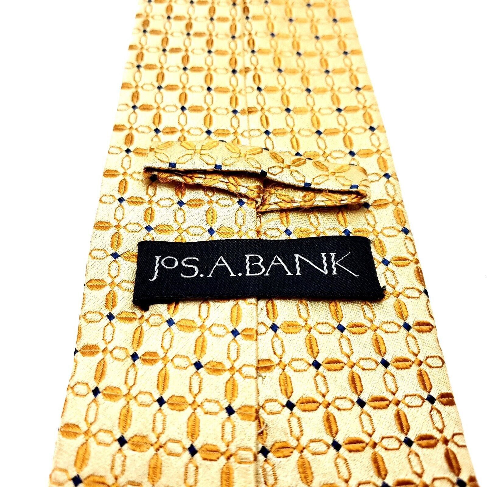 Jos. A. Bank Jos A Bank Yellow Silk Tie Woven Geometric Size ONE SIZE - 4 Thumbnail