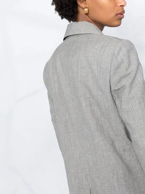 Brunello Cucinelli o1y0725 Blazer in Gray Size M / US 6-8 / IT 42-44 - 2 Thumbnail