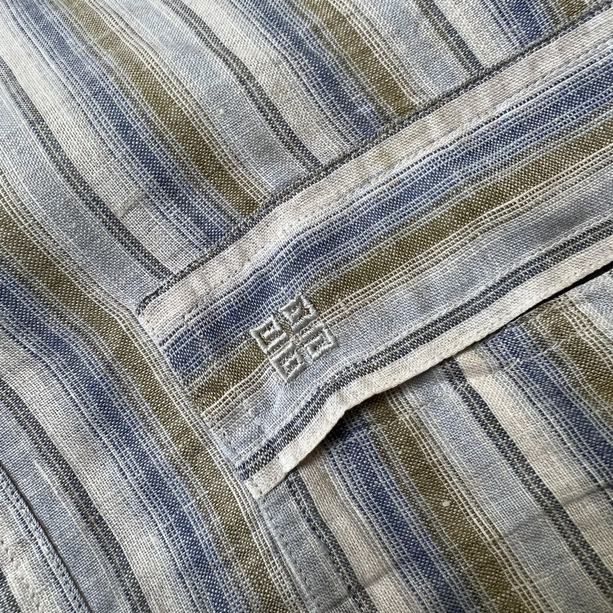 Givenchy Vintage 80s Givenchy Gentleman Paris Stripe Button up Shirt Size US XL / EU 56 / 4 - 4 Thumbnail