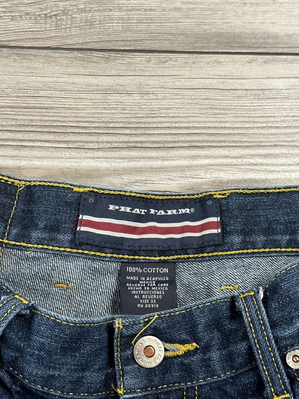 JNCO Vintage Y2K Phat Farm Baggy Denim Shorts Size US 32 / EU 48 - 4 Thumbnail