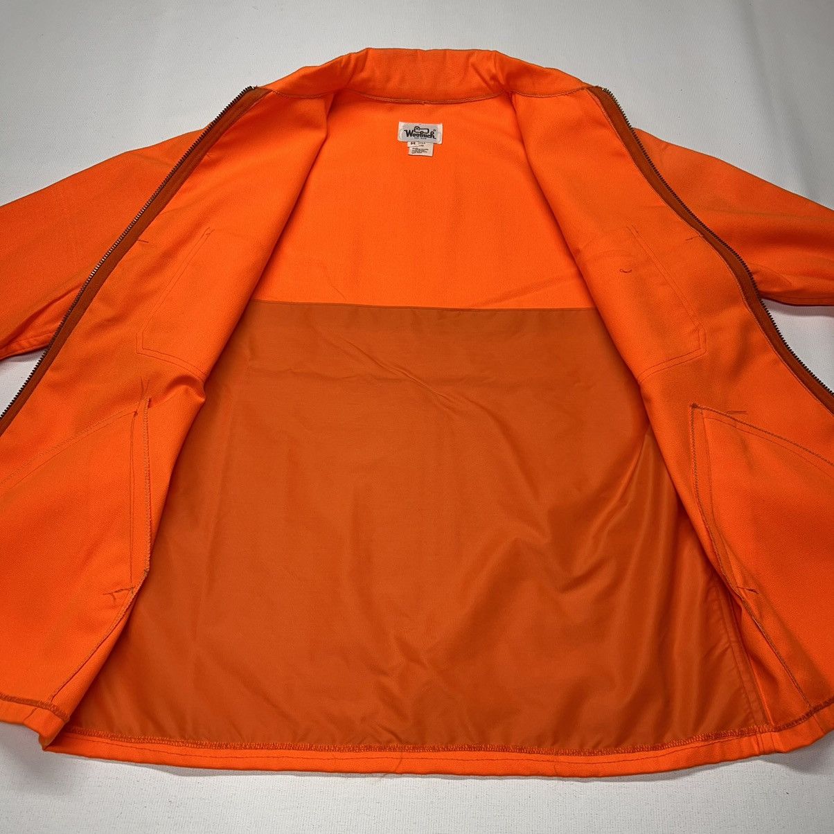 Vintage × Woolrich Woolen Mills VTG Woolrich Jacket Orange Blaze Hunting Zip Workwear 90s Size US M / EU 48-50 / 2 - 15 Thumbnail