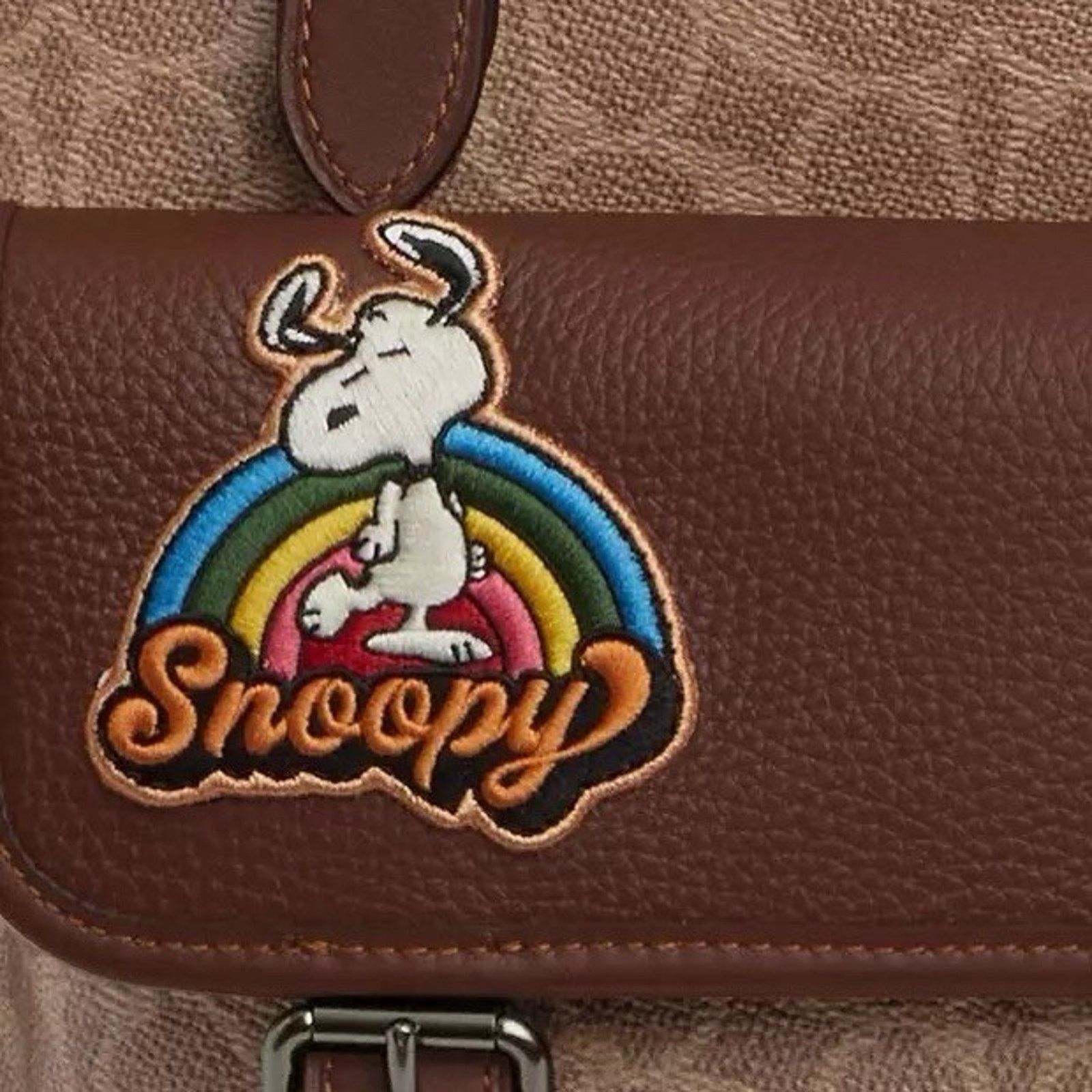 Coach NWT COACH x PEANUTS Backpack Signature Patch CBI44 Snoopy Size ONE SIZE - 7 Thumbnail