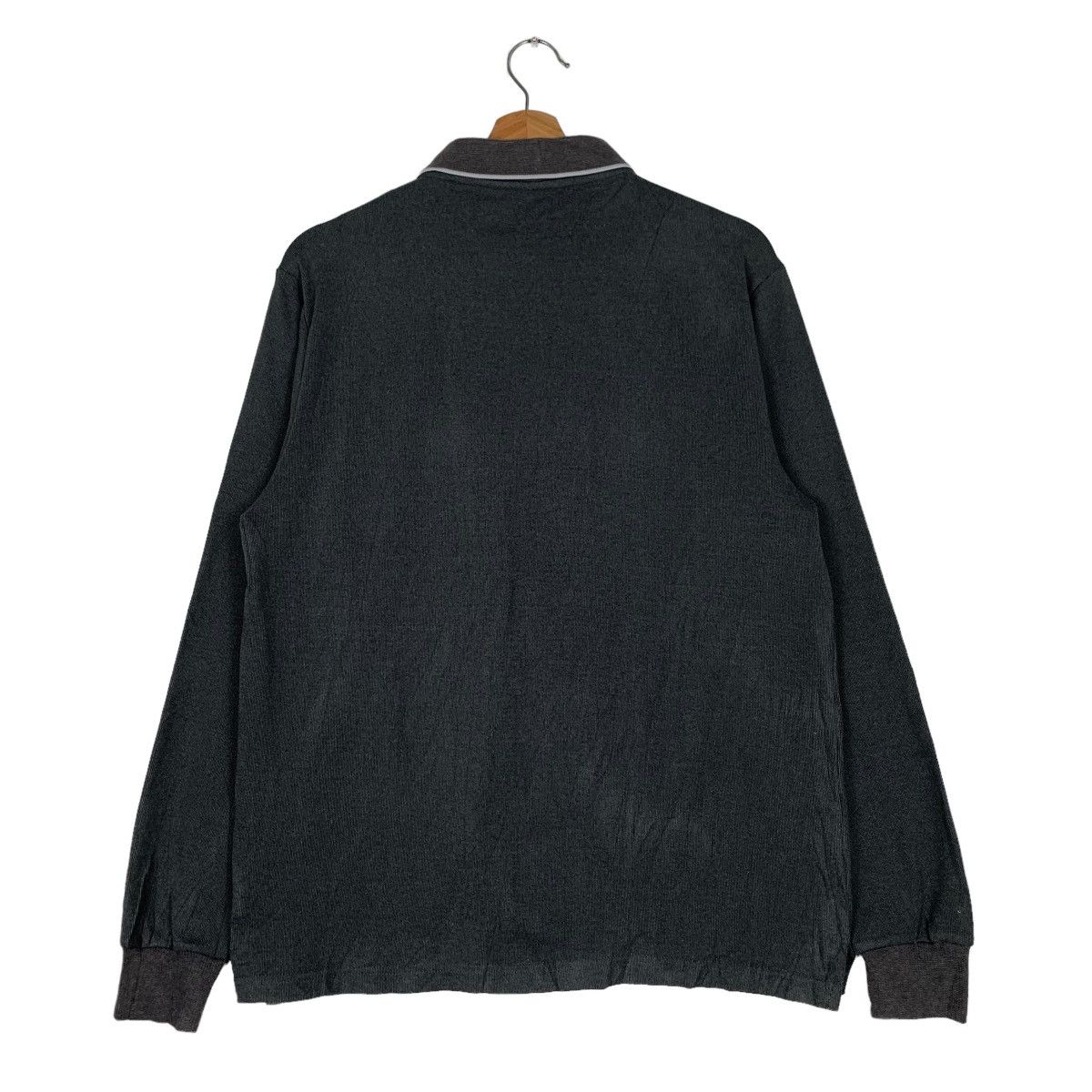 Japanese Brand KANSAI Single Pocket Long Sleeve Polo Shirt #0303-C14 Size US M / EU 48-50 / 2 - 8 Thumbnail