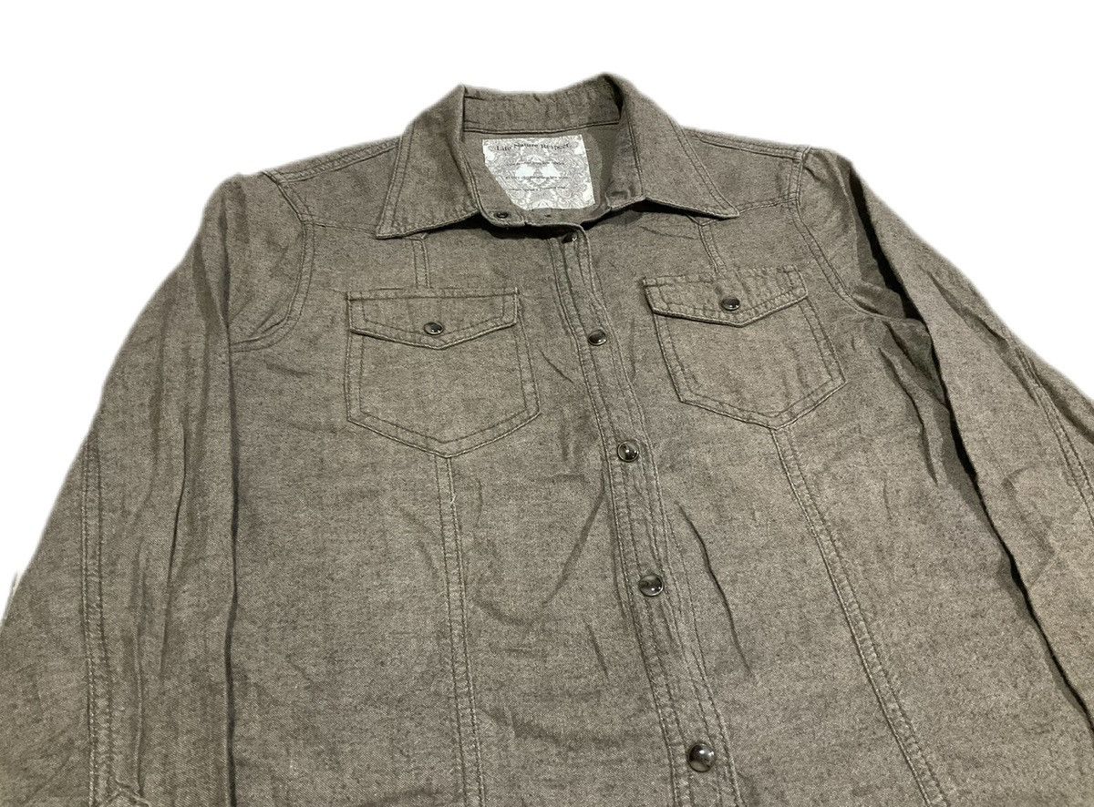 Hysteric Glamour × If Six Was Nine × Japanese Brand 🔥Sick Y2K Natural Vintage G.O.A. Frayed Shirt Size US S / EU 44-46 / 1 - 2 Thumbnail