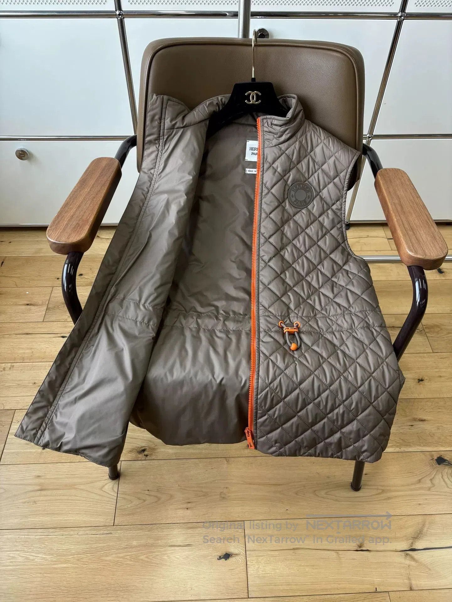 Hermes Hermes Quilted Sleeveless Vest Gray. Size US S / EU 44-46 / 1 - 8 Thumbnail