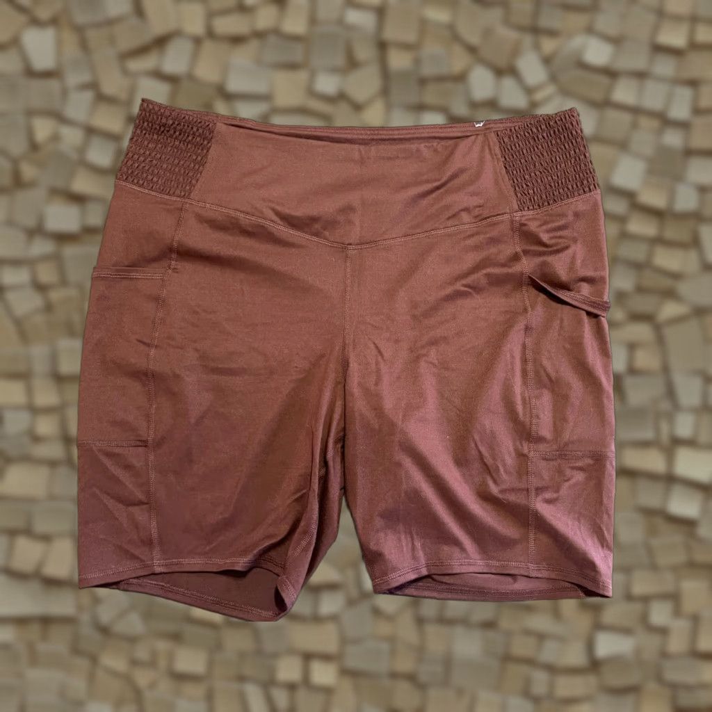 Vintage Maurices Women's Plus 2X Shorts Brown Legging Pull On Casual Modern Athletic Size 40" / US 18 - 1 Thumbnail