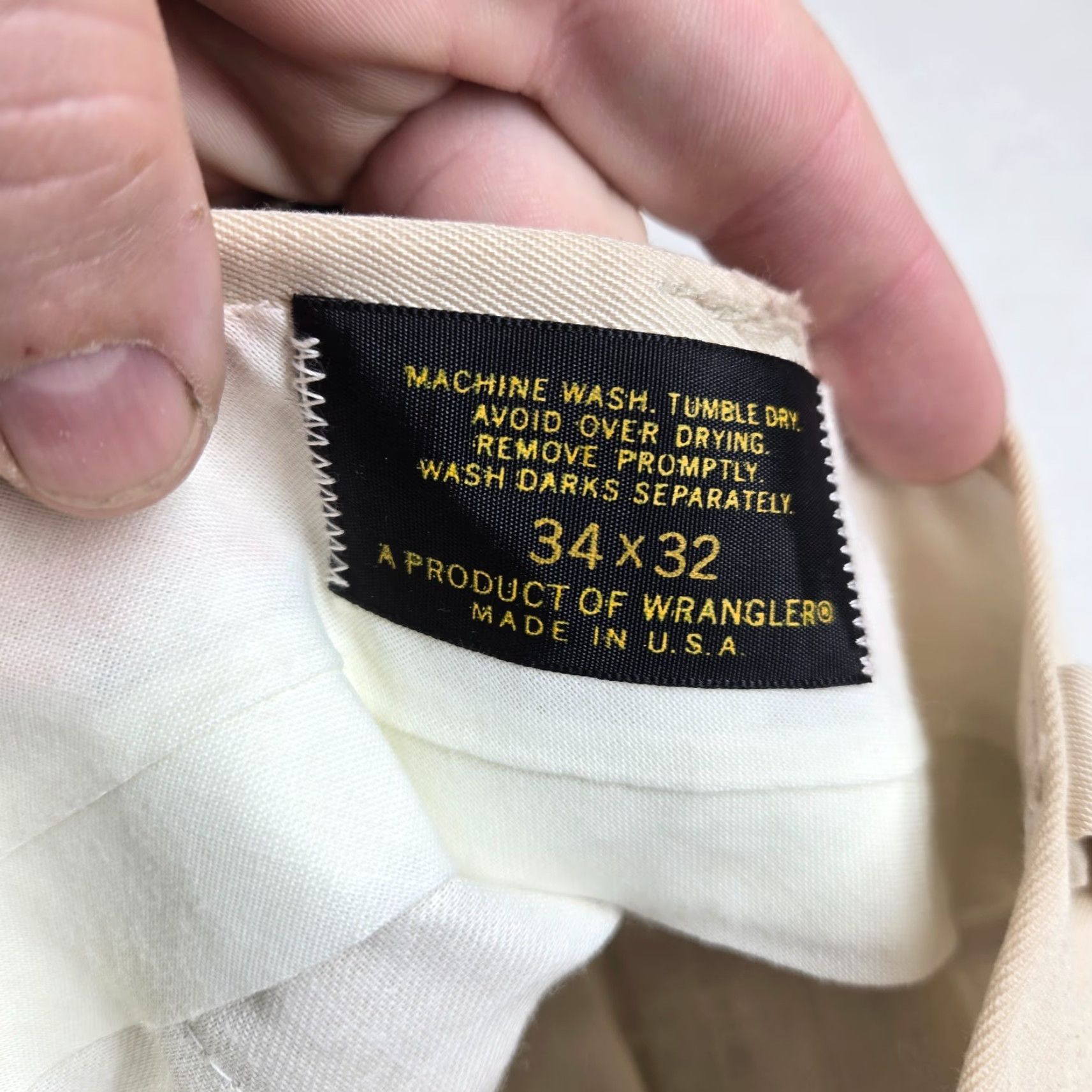Wrangler VINTAGE Wrangler Pants Corduroy Beige 34 x 32 1970s Bell Bottom Disco Mens Bottoms Size US 34 / EU 50 - 3 Thumbnail