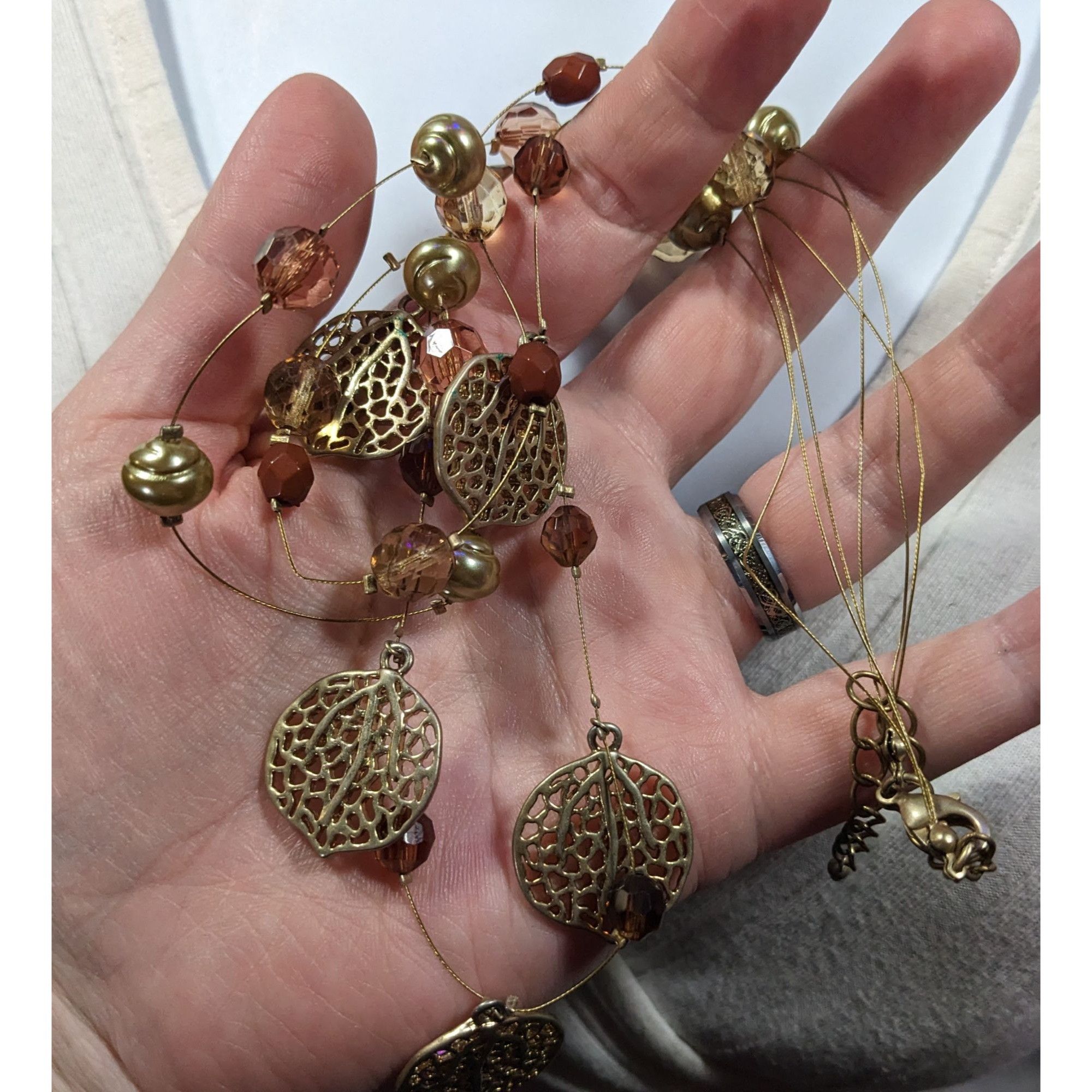 Other Bohemian Gold Tone Multilayer Charm And Beaded Necklace Size ONE SIZE - 5 Thumbnail
