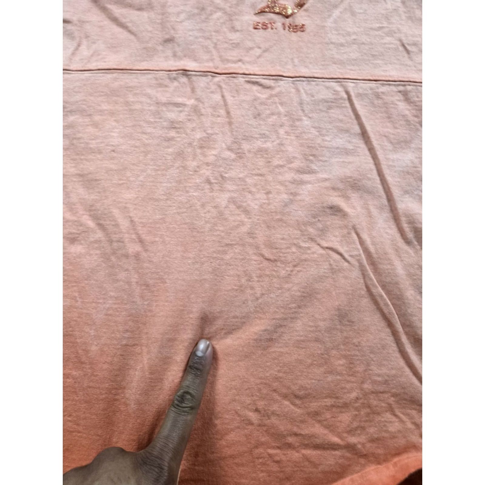 Disney Disneyland Spirit Jersey Shirt Womens Small Orange Glitter Letters Gradient Dye Shirt Size S / US 4 / IT 40 - 4 Thumbnail