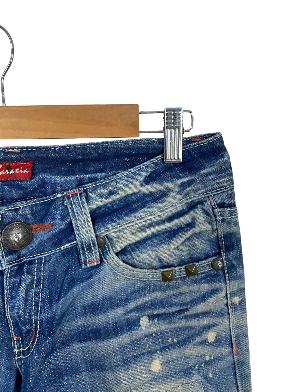 Japanese Brand Maraxia japanase brand distressed denim very rare Size US 31 - 6 Thumbnail