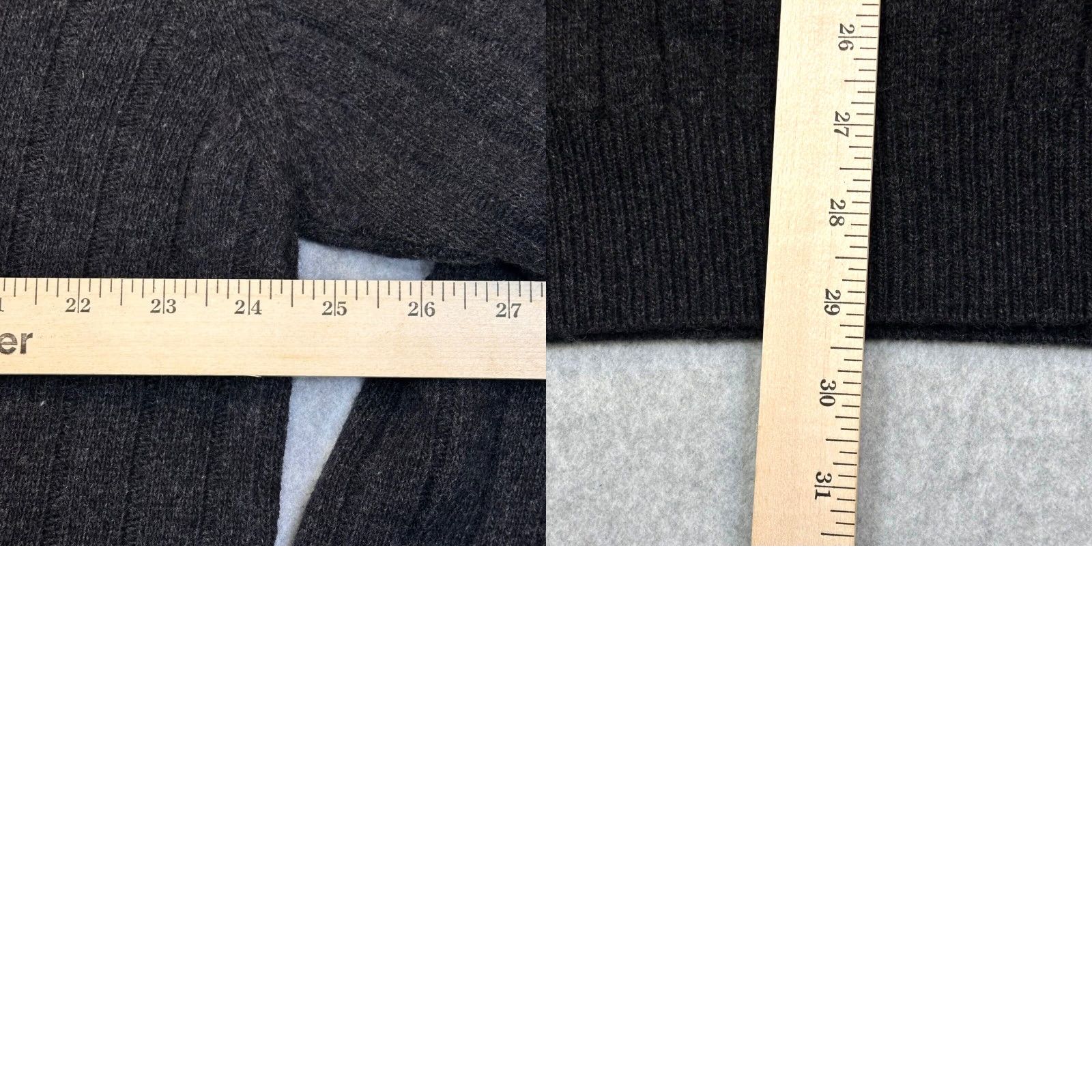 Vintage Hathaway Platinum 100% Geelong Lambs Wool Mens 2XL Pullover Sweater Mock 1/4 Zip Charcoal Gray NWT Made in Italy (Fall/Winter) Mens Size US XXL / EU 58 / 5 - 8 Thumbnail