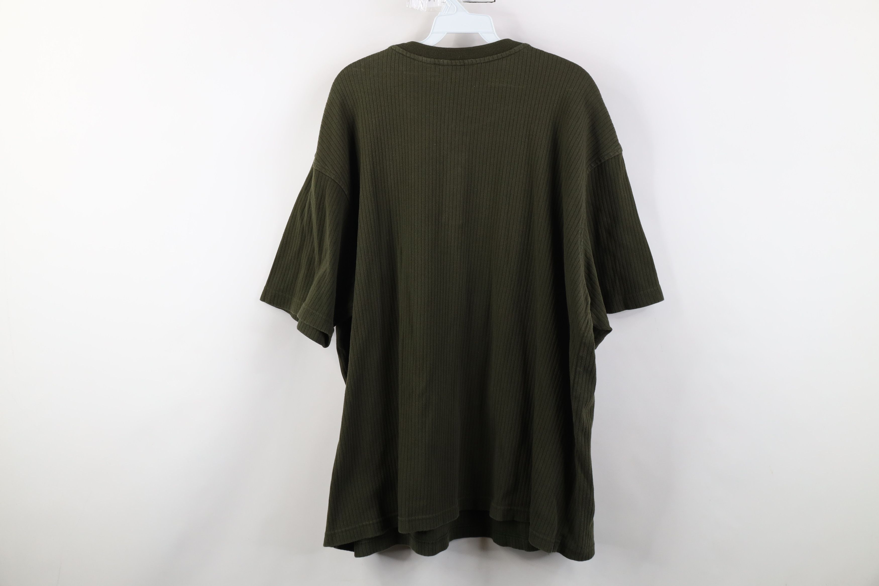 Vintage Vintage 90s Y2K Streetwear Cotton Ribbed Knit Henley T-Shirt Size US XXL / EU 58 / 5 - 12 Thumbnail