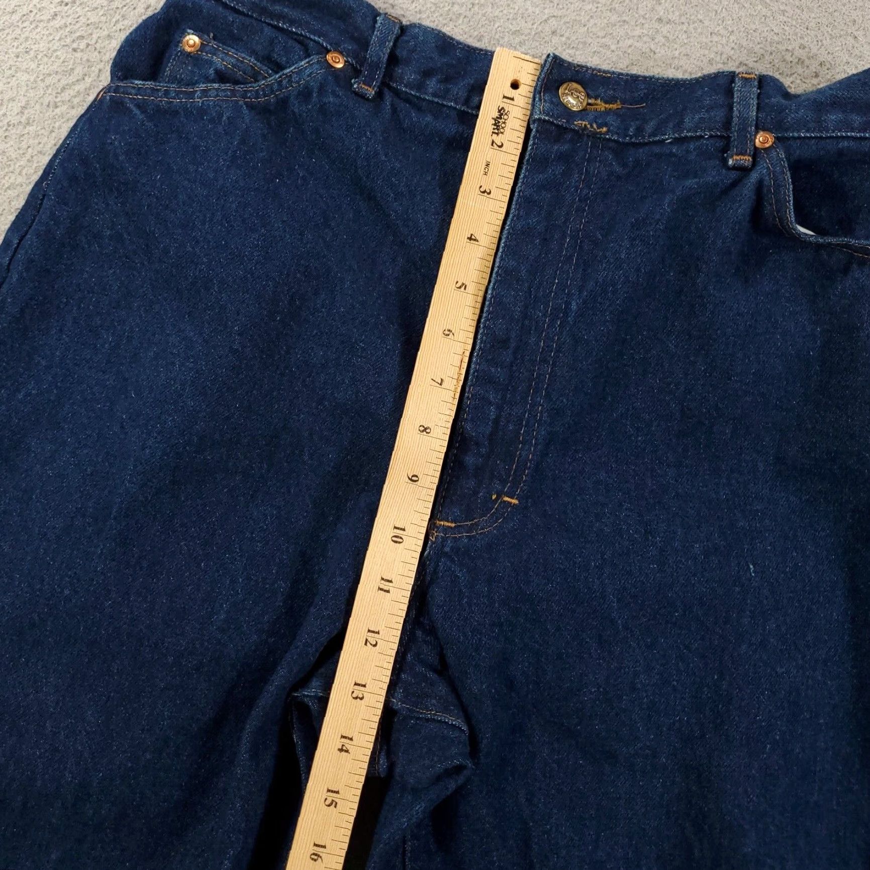 Lee VINTAGE Lee Jeans Womens Plus Size 18 Mom High Waist 31x31 Dark Blue 80s 90s Retro USA Size 40" / US 18 - 4 Thumbnail