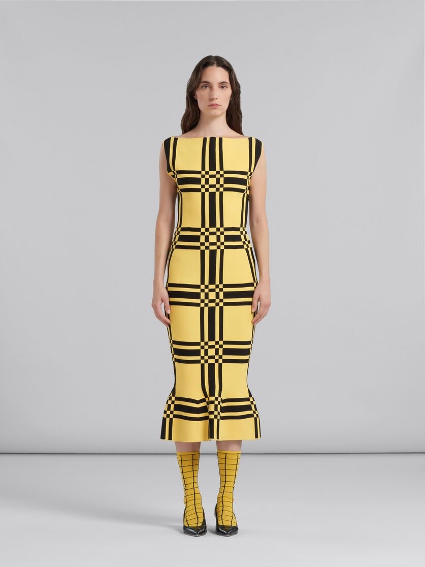 Marni o1w1db10824 Sheath Dress in Yellow Size M / US 6-8 / IT 42-44 - 2 Thumbnail