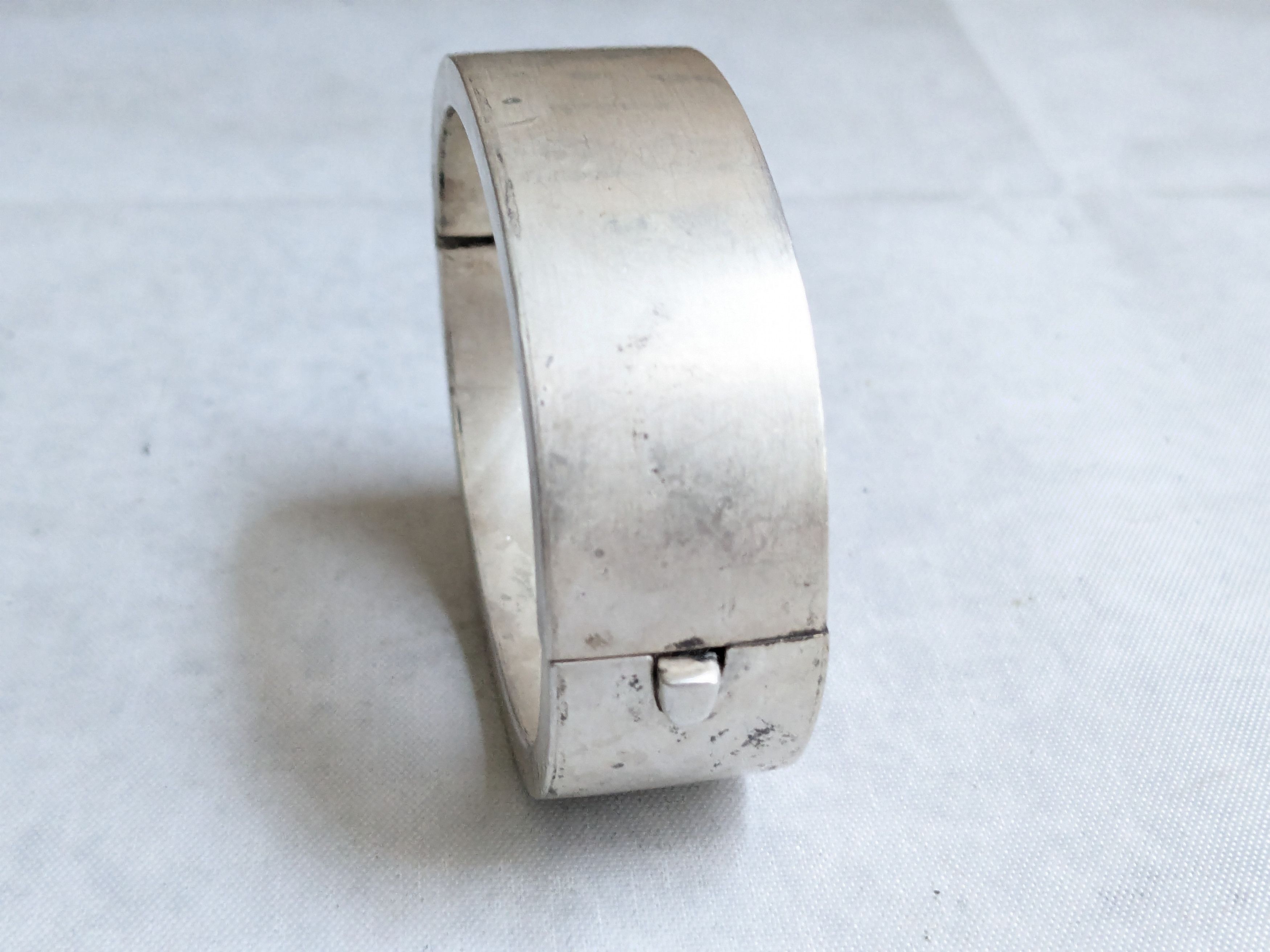 Jewelry Vintage Sterling Silver Bracelet Hinge Modern Bangle 7" Size ONE SIZE - 12 Thumbnail