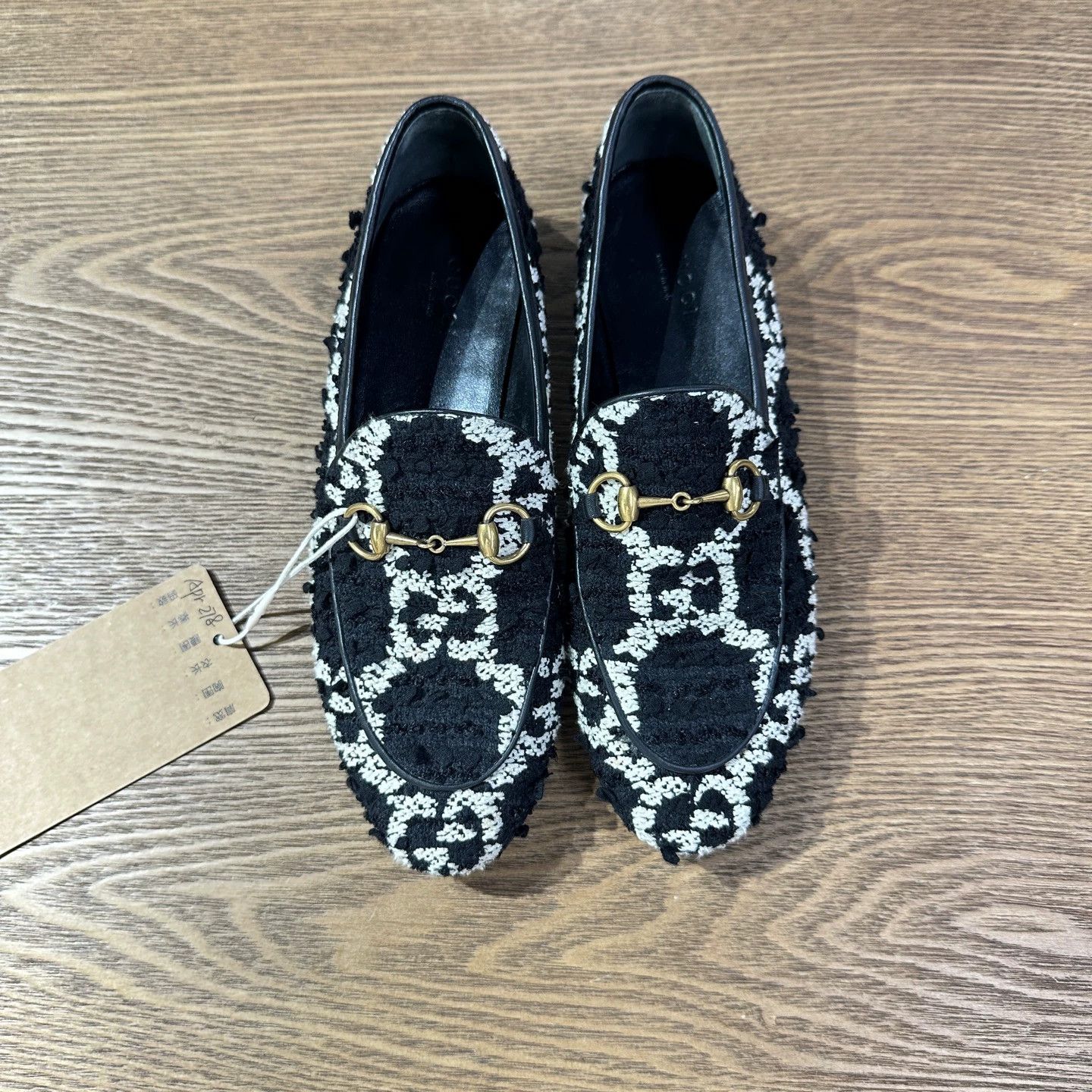 Gucci Gucci Women's Horsebit GG Loafer Black/White 37 Size US 6.5 / IT 36.5 - 2 Thumbnail