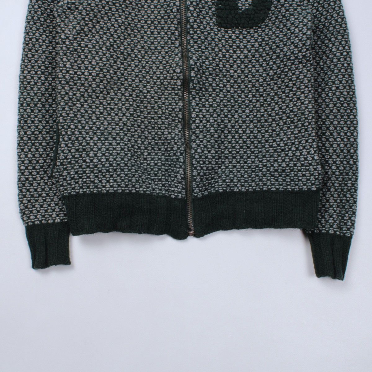 Diesel × Vintage Y2K DIESEL Vintage Cotton Knit Full Zip Big Logo Sweater Size M / US 6-8 / IT 42-44 - 11 Thumbnail