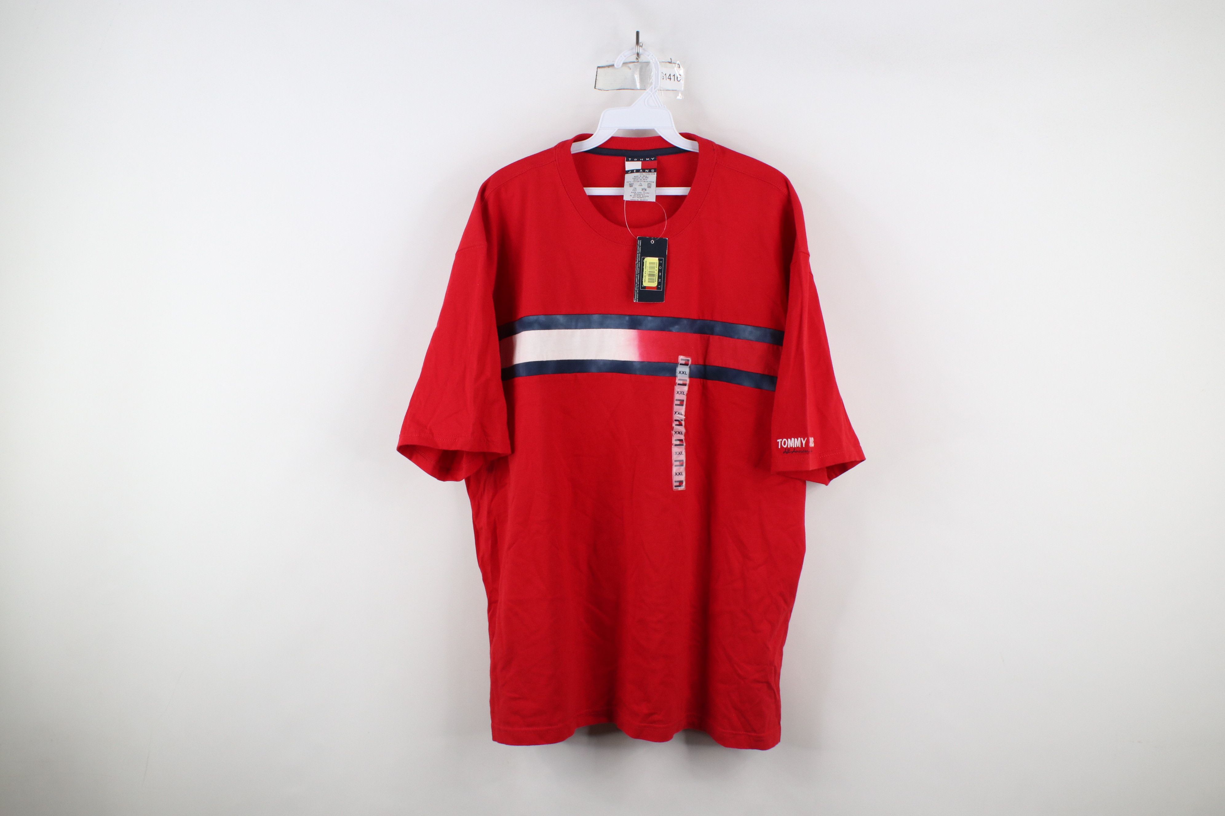 Tommy Hilfiger × Vintage Deadstock Vintage 90s Tommy Hilfiger Surfing Out T-Shirt Red Size US XXL / EU 58 / 5 - 1 Thumbnail
