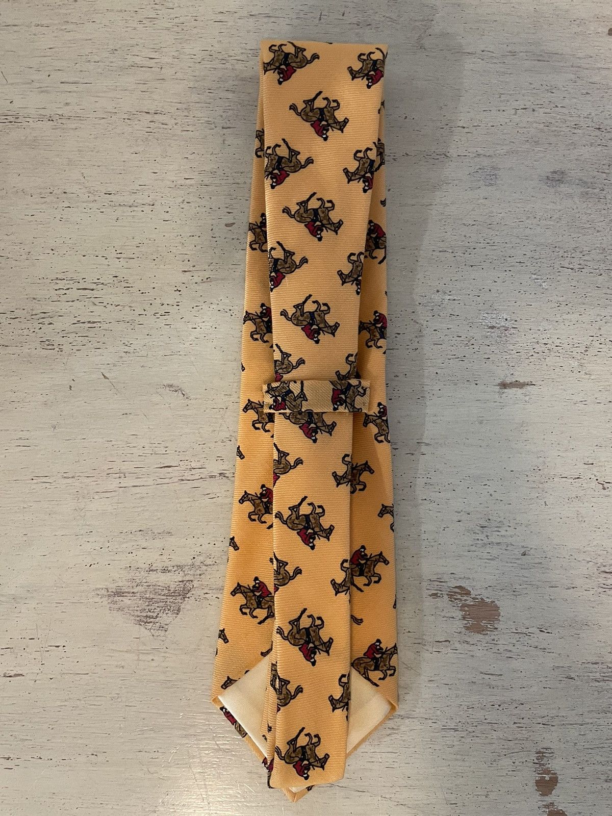 Polo Ralph Lauren × Vintage Equestrian Print Wool Tie Size ONE SIZE - 6 Thumbnail