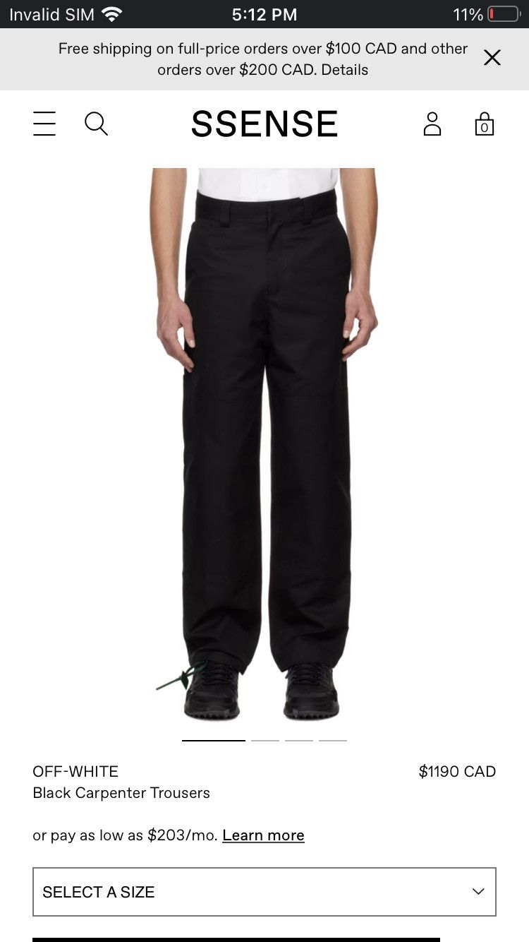 Off-White Off-white diag carpenter pants Size US 34 / EU 50 - 2 Thumbnail