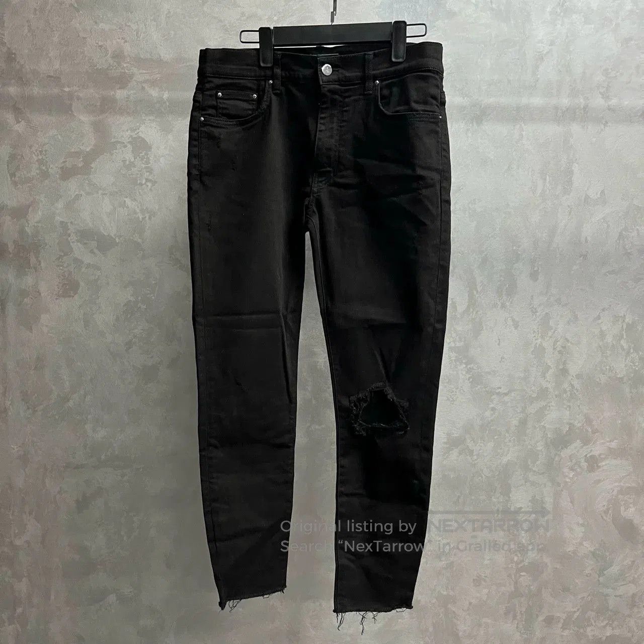 Amiri Amiri Black Distressed Patch Jeans. Size US 32 / EU 48 - 1 Thumbnail