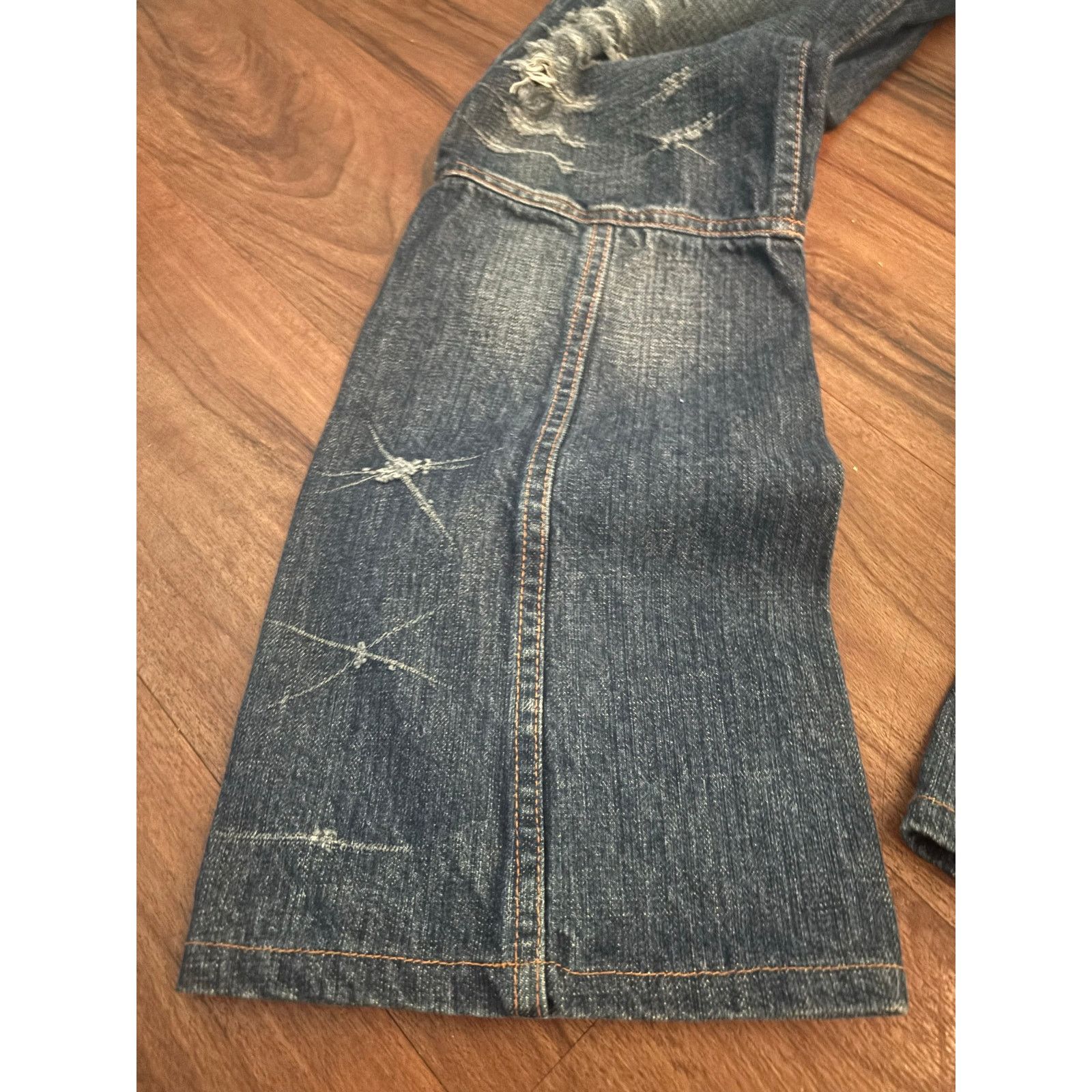 Walter Van Beirendonck Walter Van Beirendonck W&LT Distressed Panel Flare Jeans Size US 30 / EU 46 - 6 Thumbnail